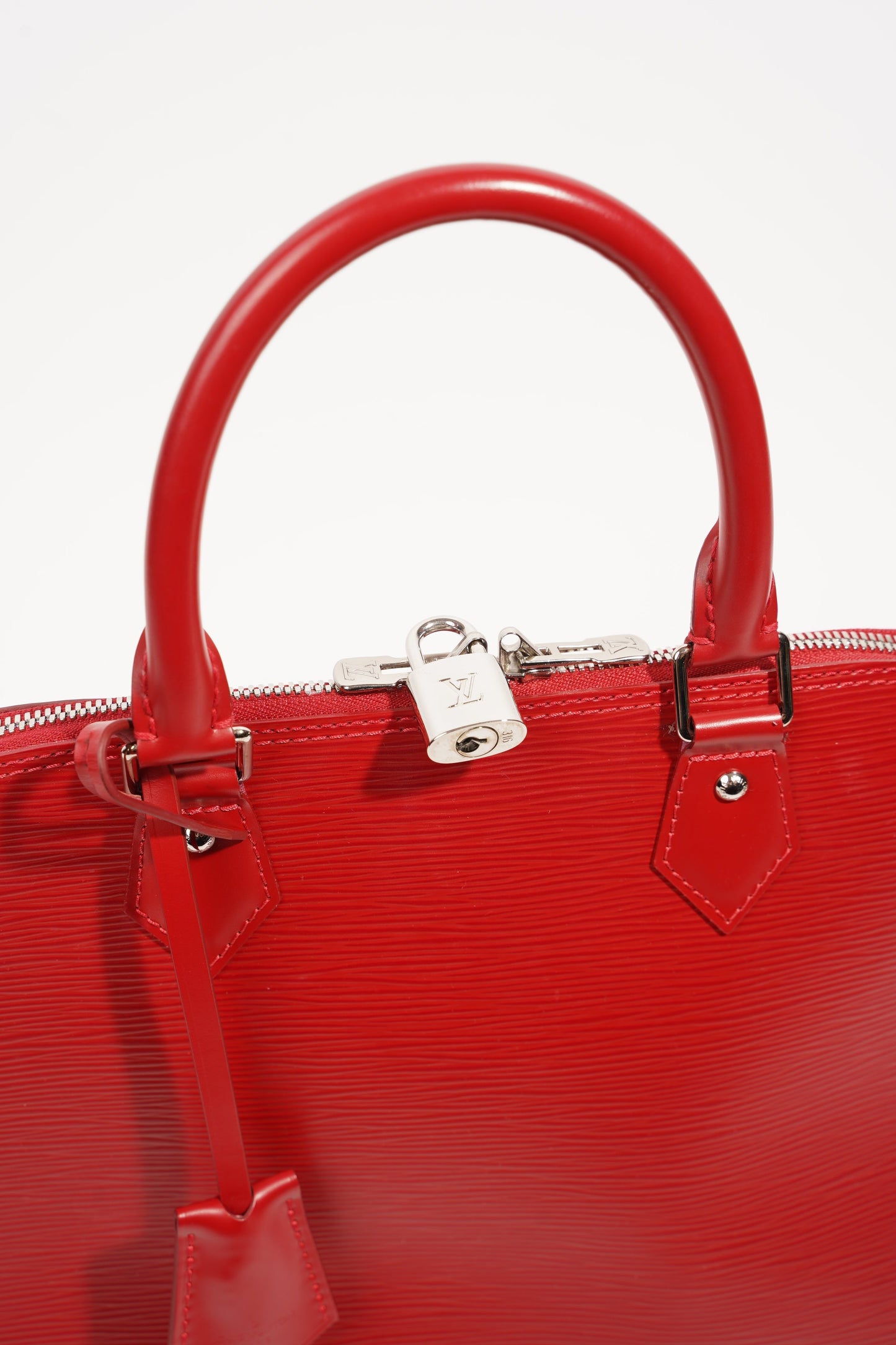 Louis Vuitton Womens Alma Red Epi Leather PM
