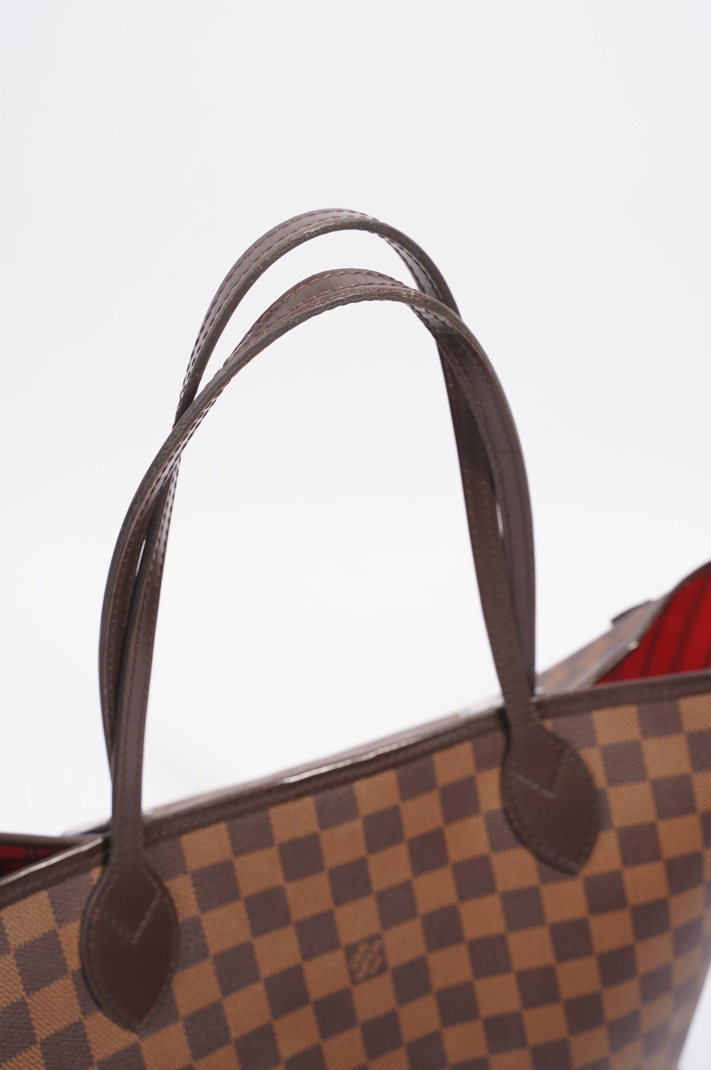 Louis Vuitton Womens Neverfull Bag Damier Ebene Canvas MM