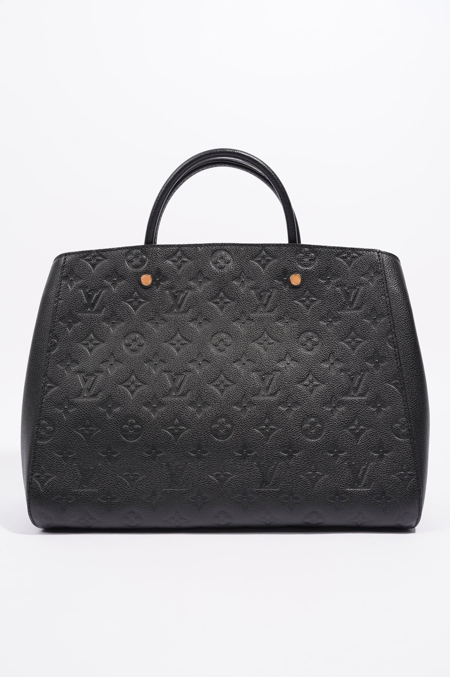 Louis Vuitton Womens Montaigne Black Empreinte Leather MM