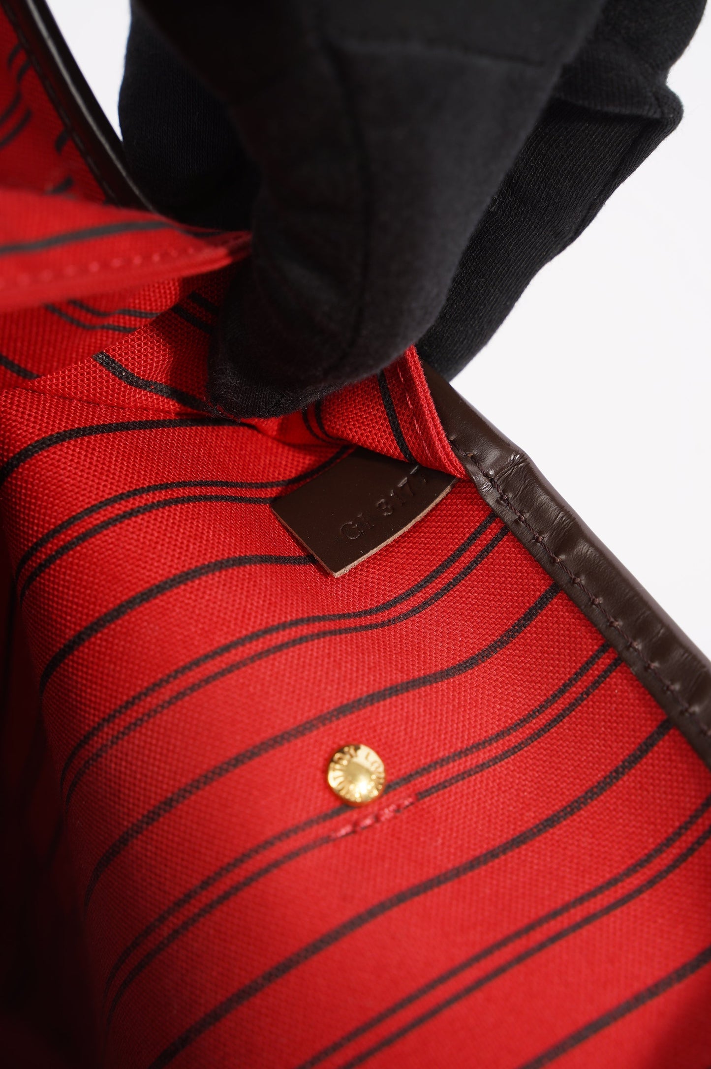 Louis Vuitton Womens Neverfull Bag Damier Ebene Canvas MM