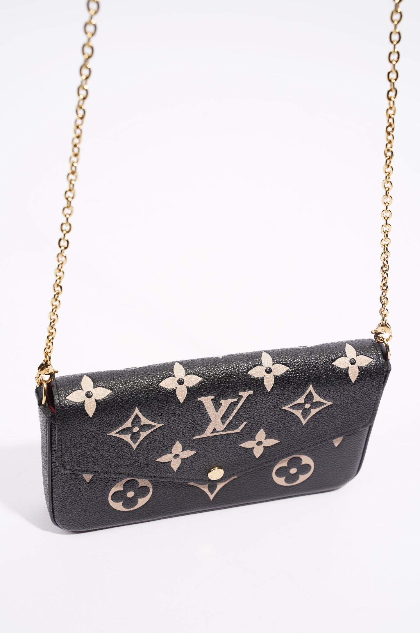 Louis Vuitton Womens Felicie Pochette Black / White