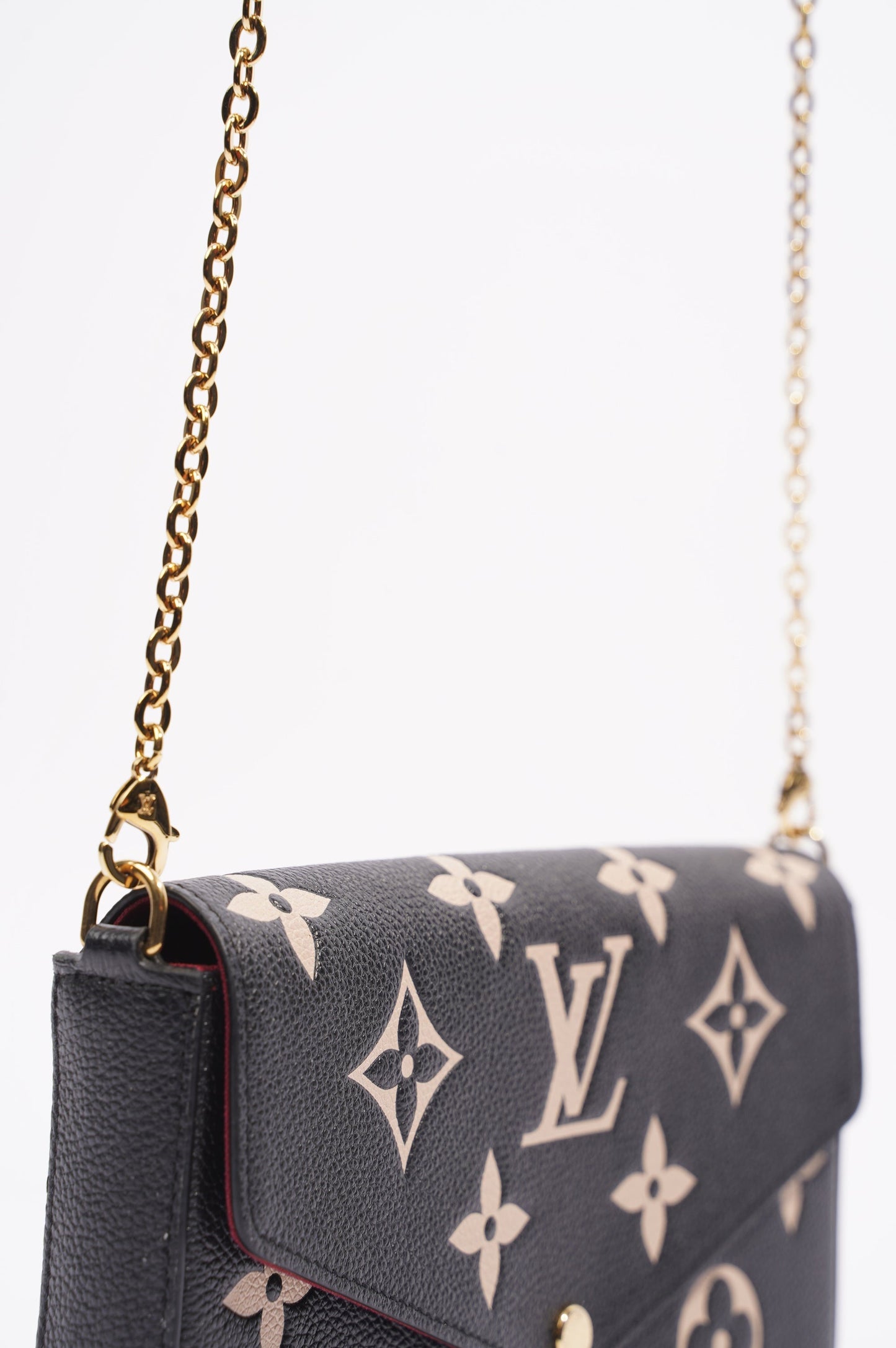 Louis Vuitton Womens Felicie Pochette Black / White