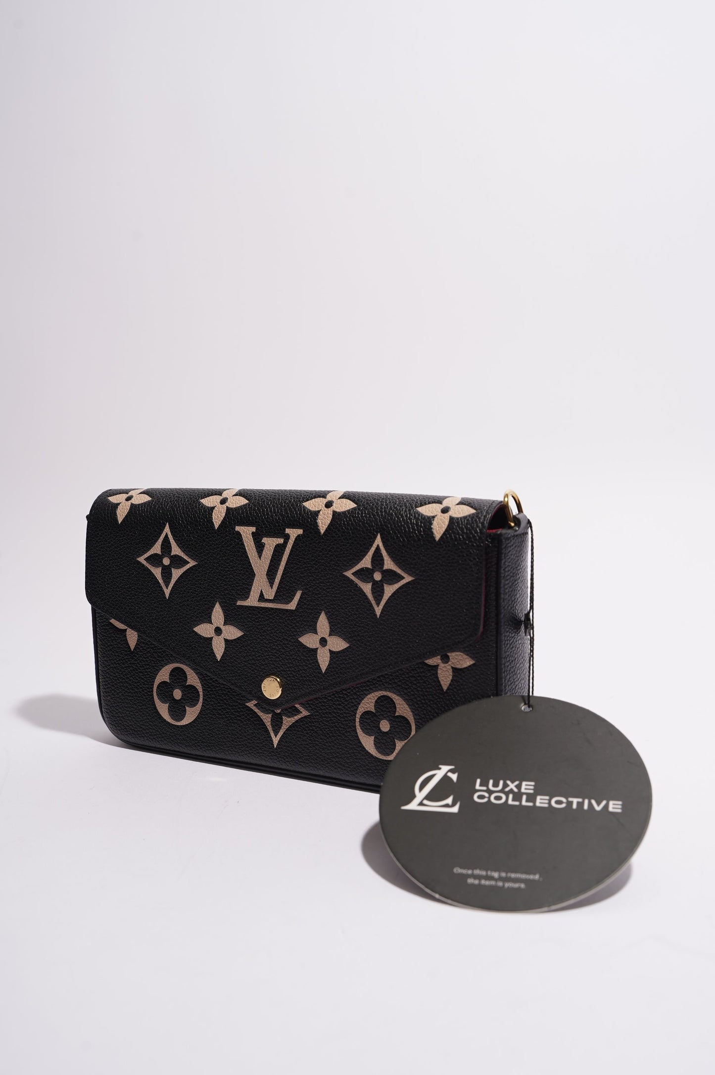 Louis Vuitton Womens Felicie Pochette Black / White