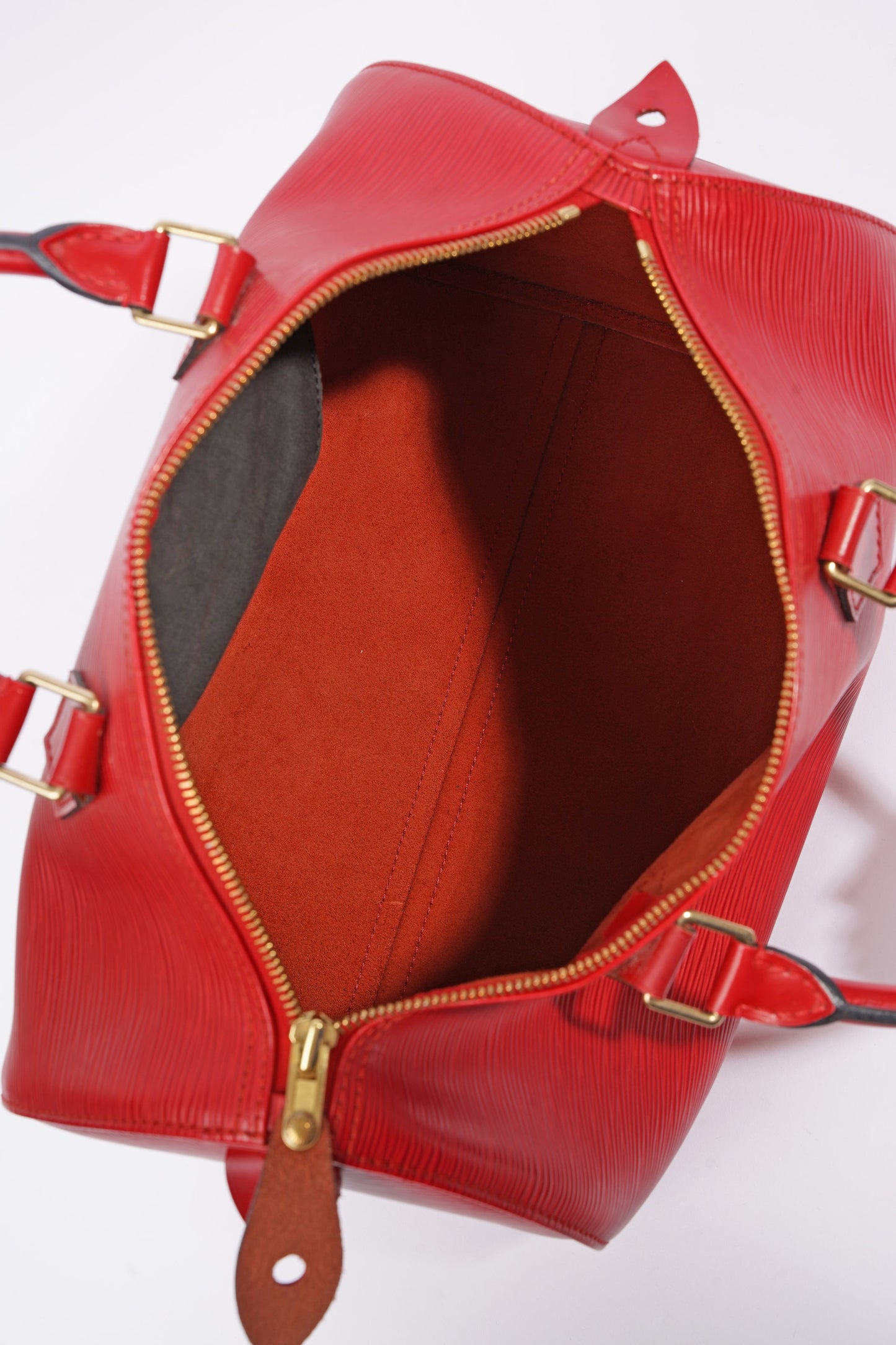 Louis Vuitton Womens Vintage Speedy 30 Bag Red Epi Leather
