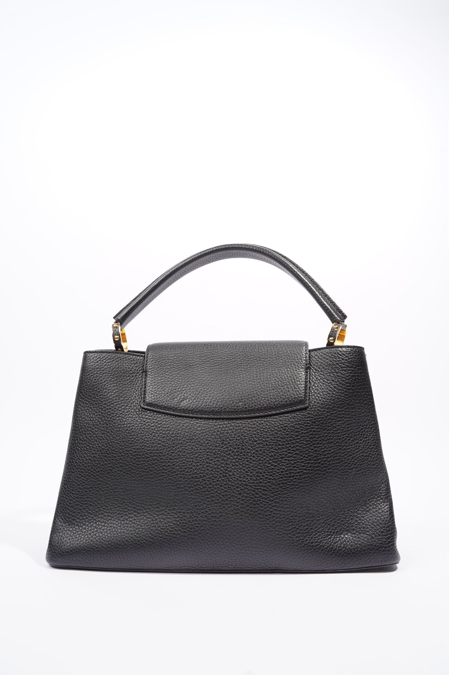 Louis Vuitton Womens Capucines Black Taurillon Leather MM