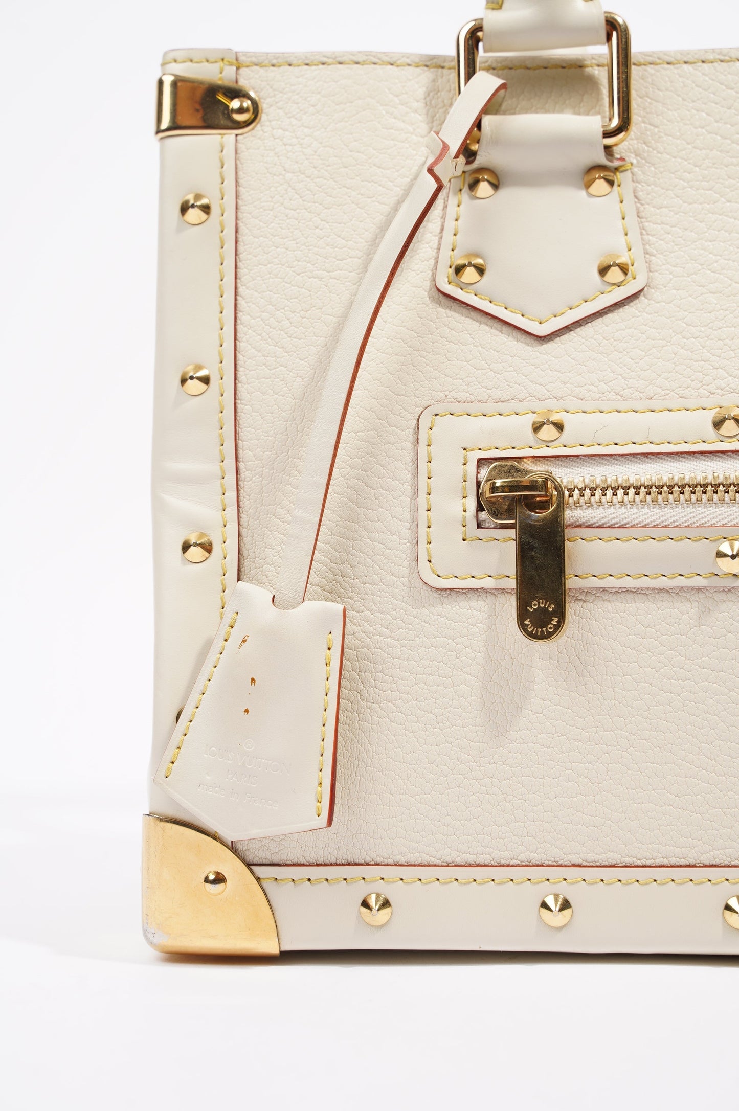 Louis Vuitton Womens Vintage Suhali Le Fabuleux Tote Bag White / Gold