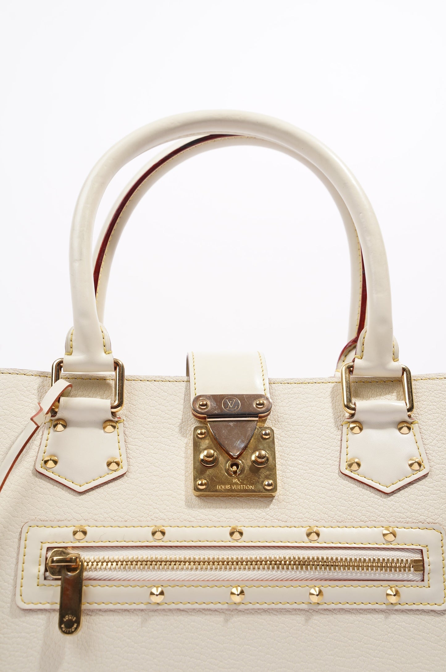 Louis Vuitton Womens Vintage Suhali Le Fabuleux Tote Bag White / Gold