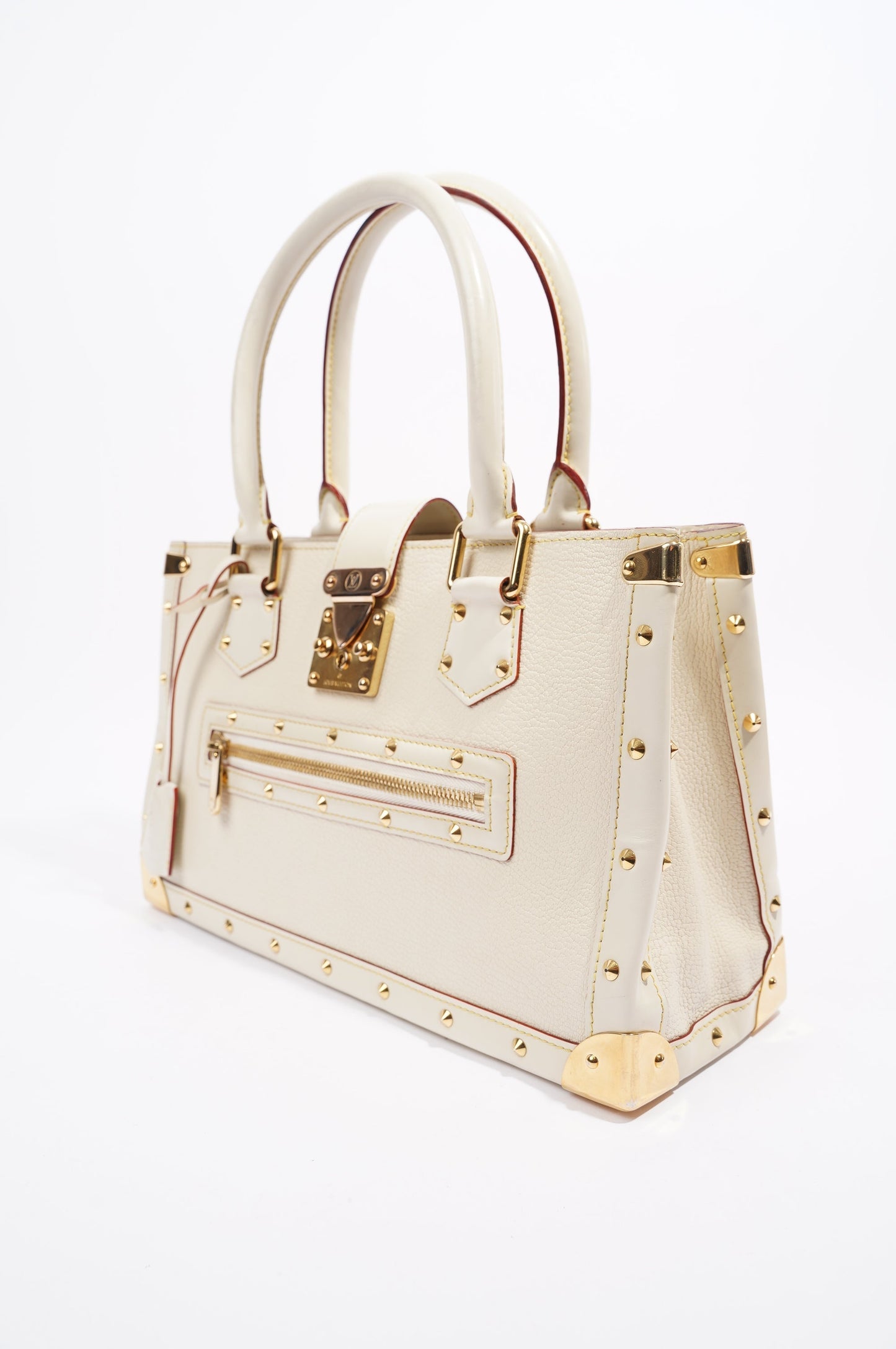 Louis Vuitton Womens Vintage Suhali Le Fabuleux Tote Bag White / Gold
