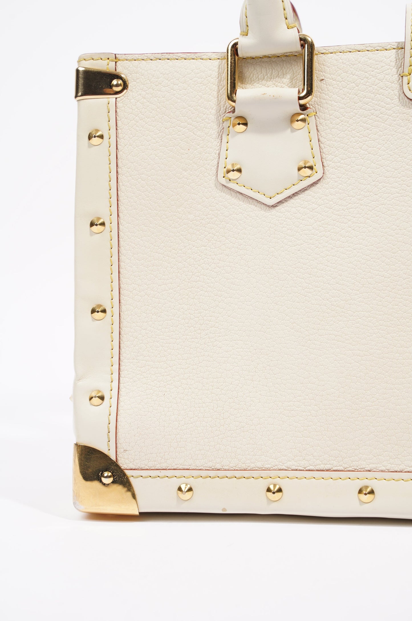 Louis Vuitton Womens Vintage Suhali Le Fabuleux Tote Bag White / Gold