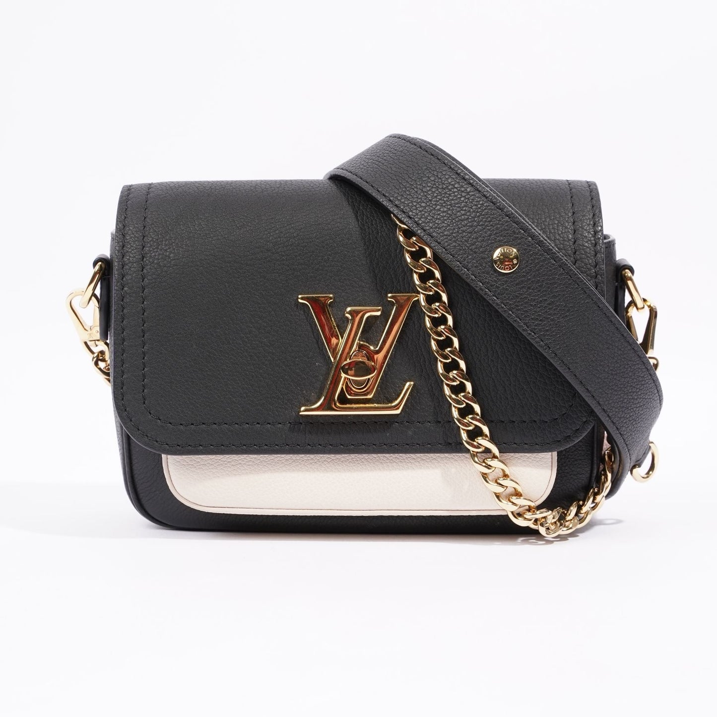 Louis Vuitton Womens Lockme Tender Black / White Leather