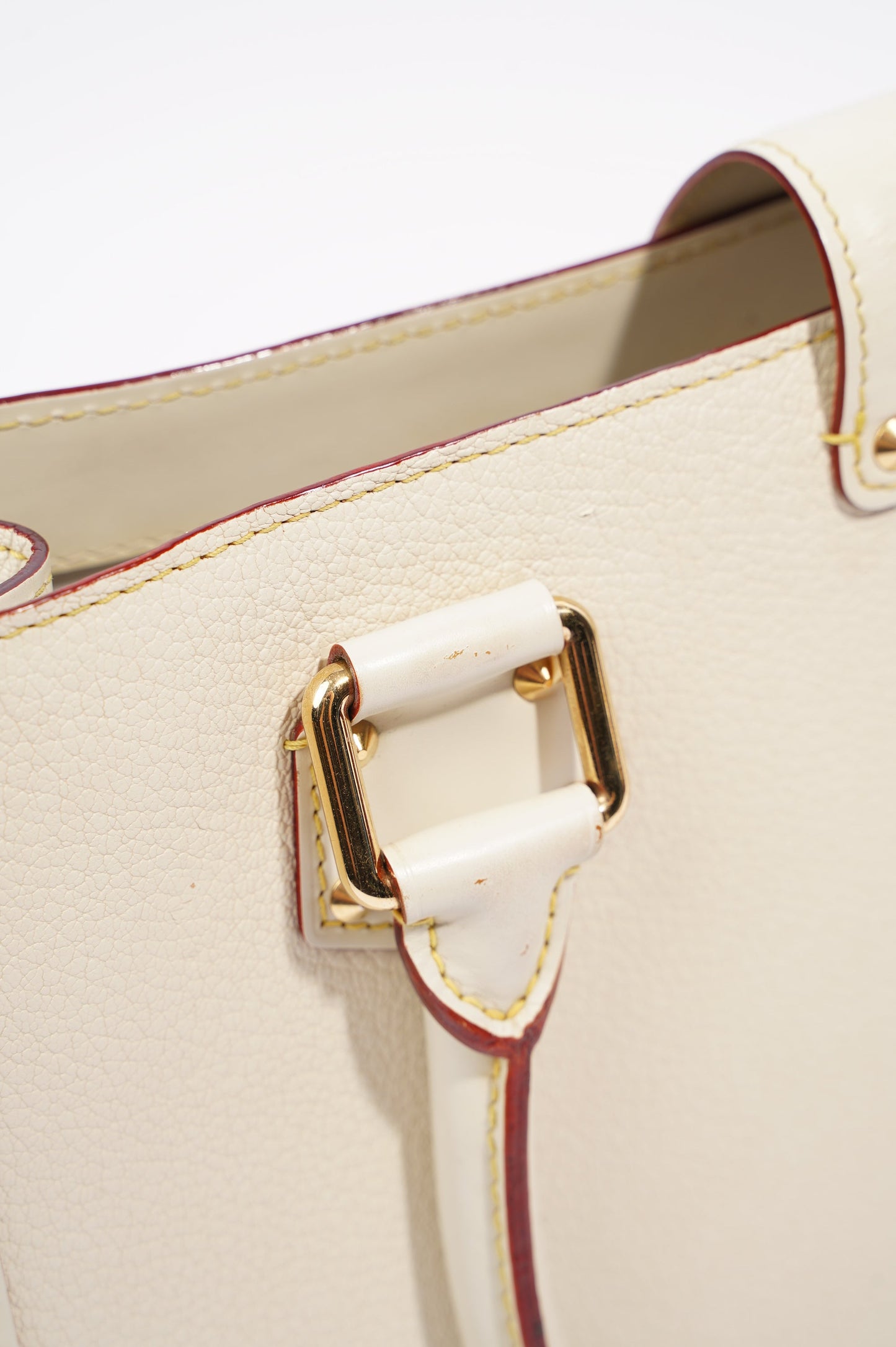 Louis Vuitton Womens Vintage Suhali Le Fabuleux Tote Bag White / Gold