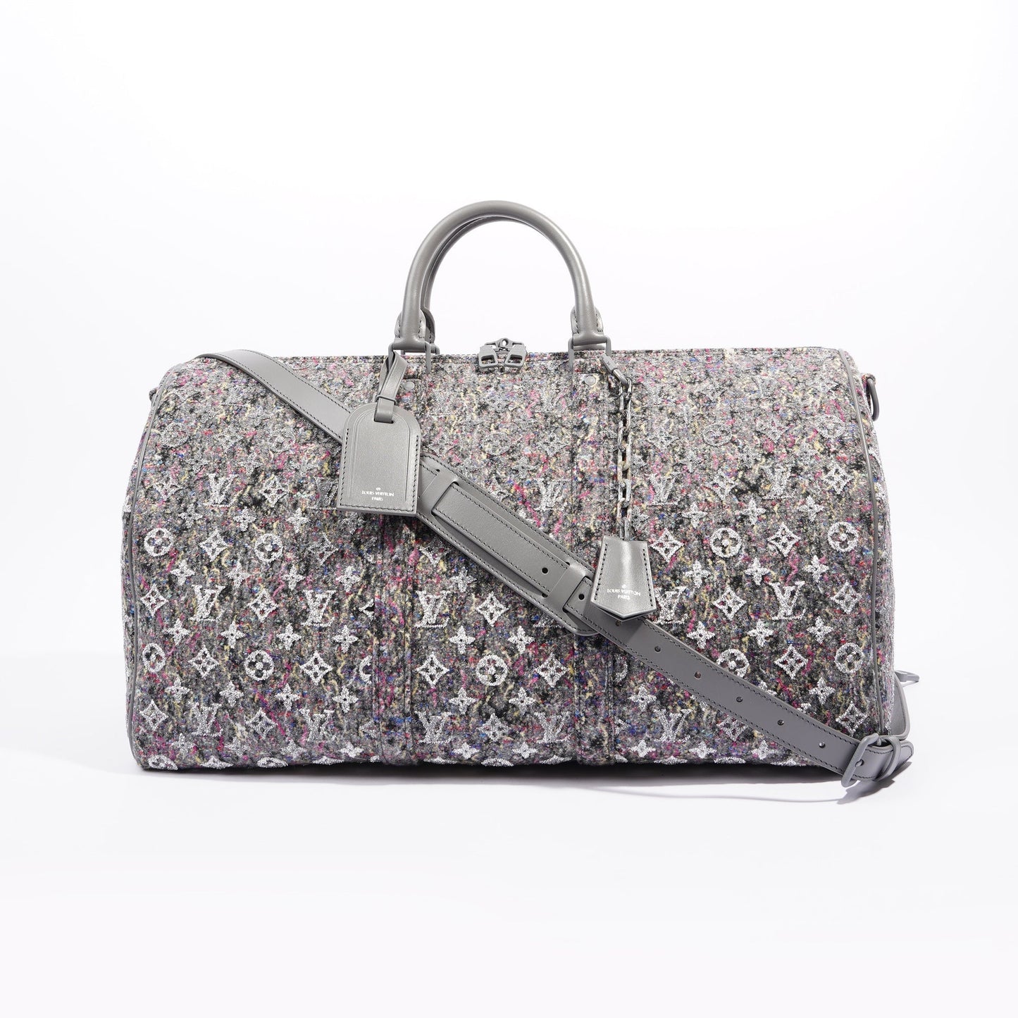 Louis Vuitton Womens Keepall Bandouliere Multicolour Wool Monogram 50