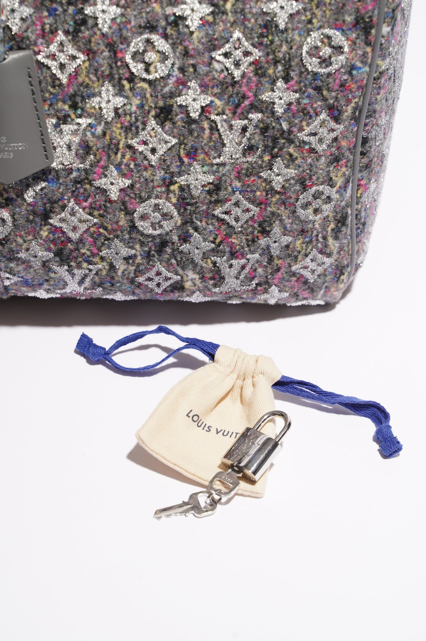 Louis Vuitton Womens Keepall Bandouliere Multicolour Wool Monogram 50