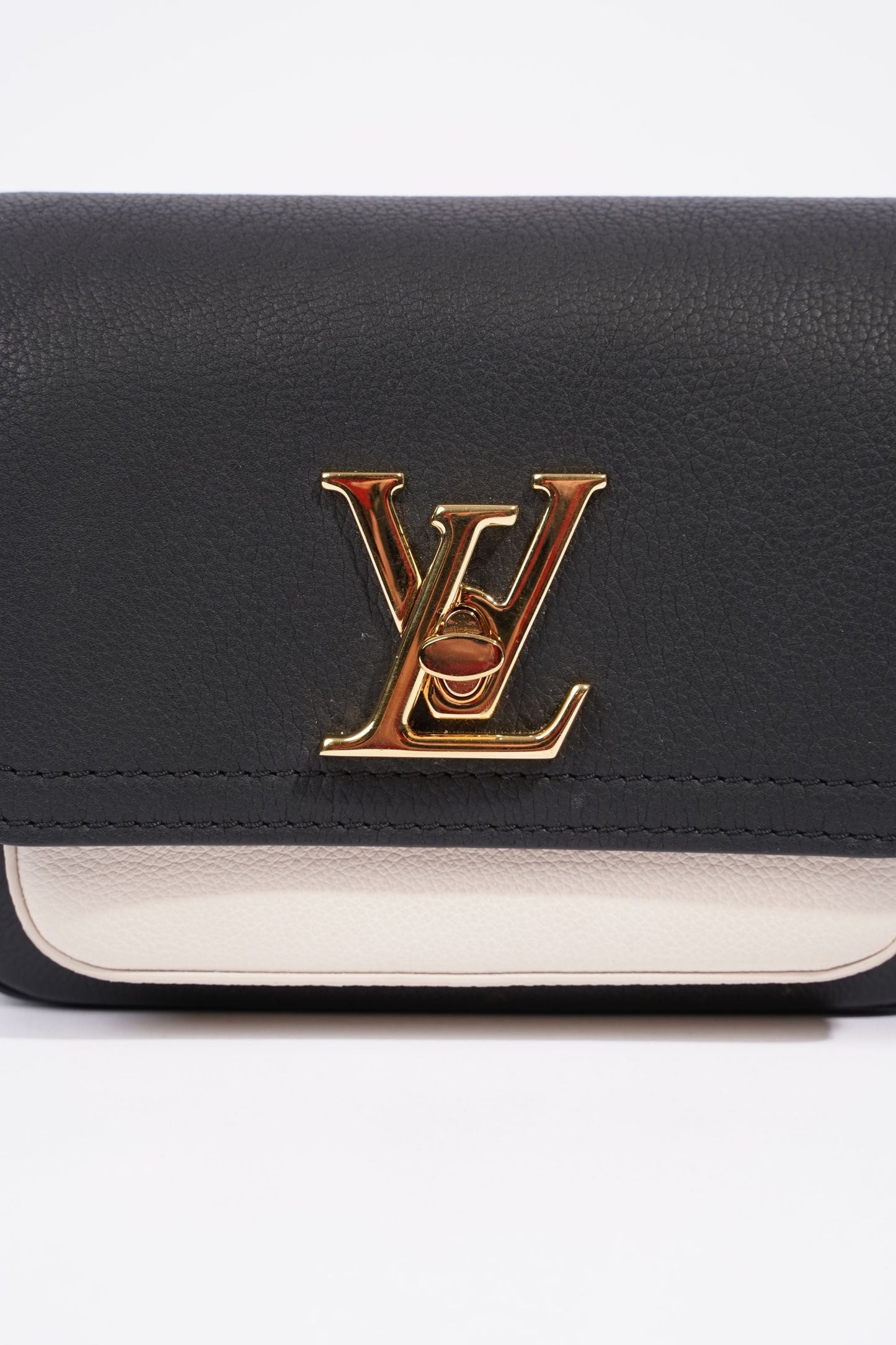 Louis Vuitton Womens Lockme Tender Black / White Leather