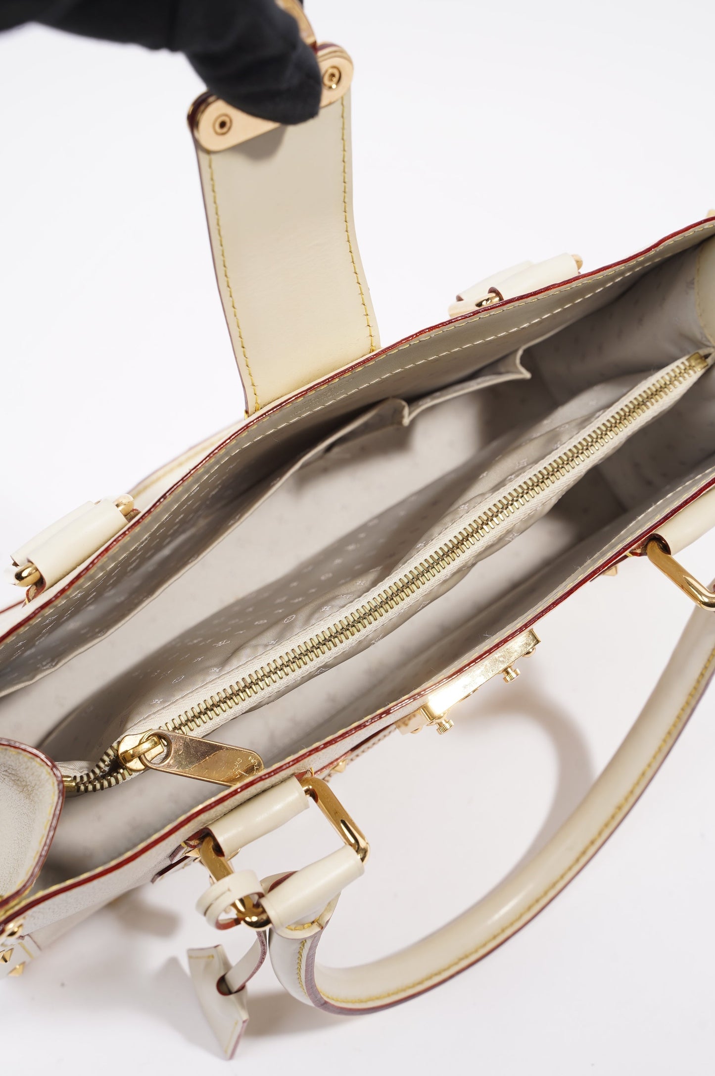 Louis Vuitton Womens Vintage Suhali Le Fabuleux Tote Bag White / Gold