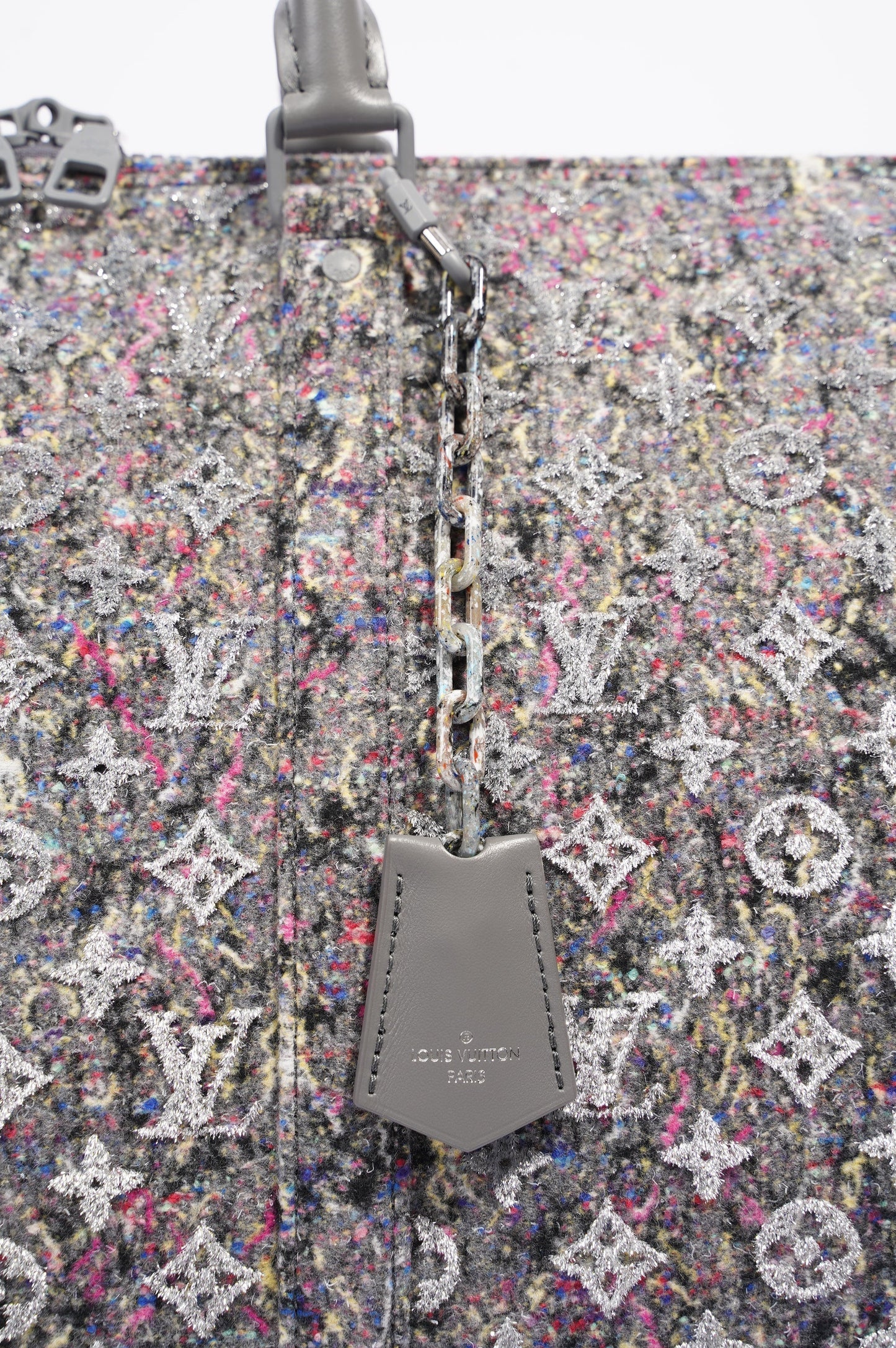 Louis Vuitton Womens Keepall Bandouliere Multicolour Wool Monogram 50