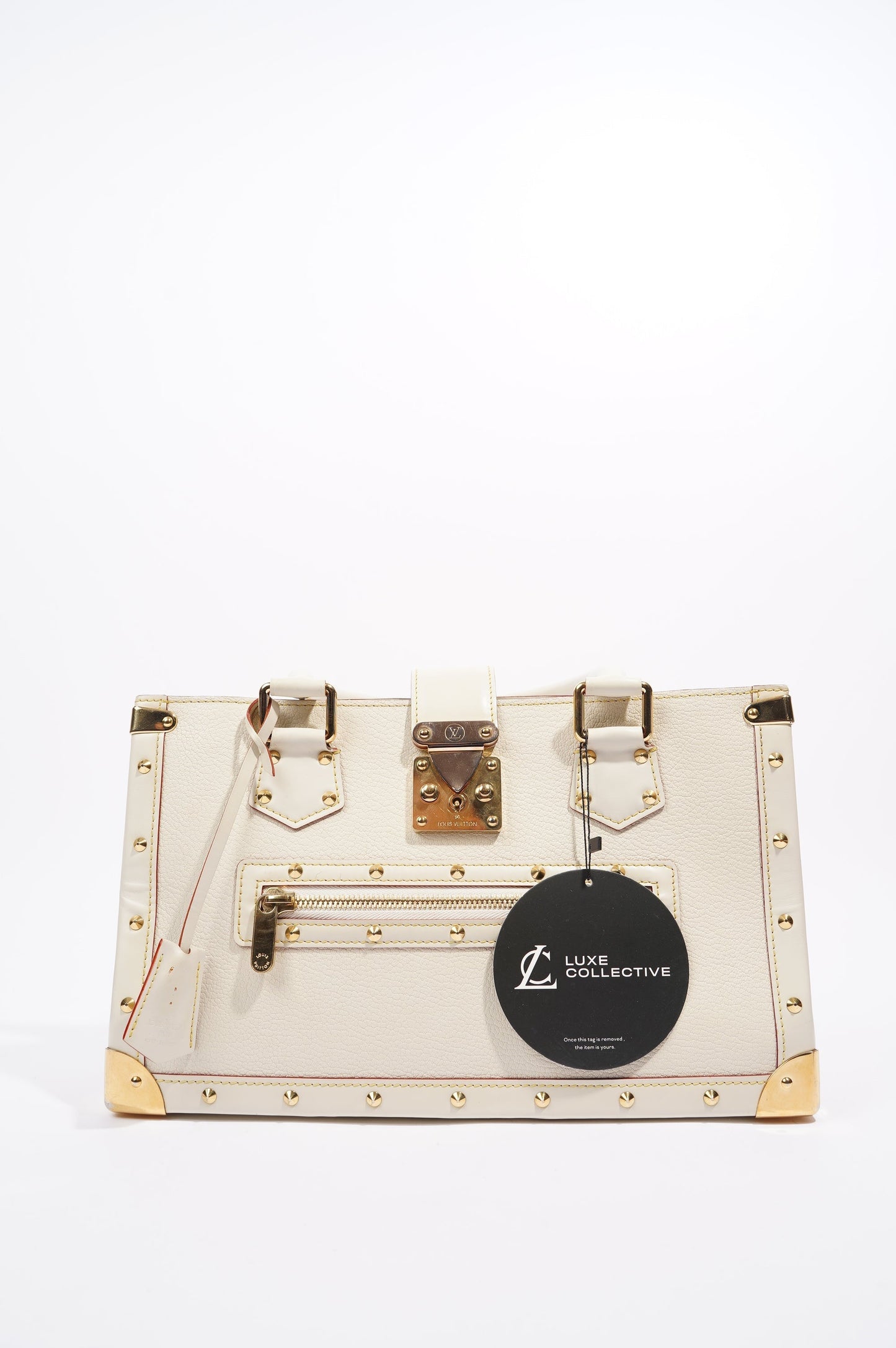 Louis Vuitton Womens Vintage Suhali Le Fabuleux Tote Bag White / Gold