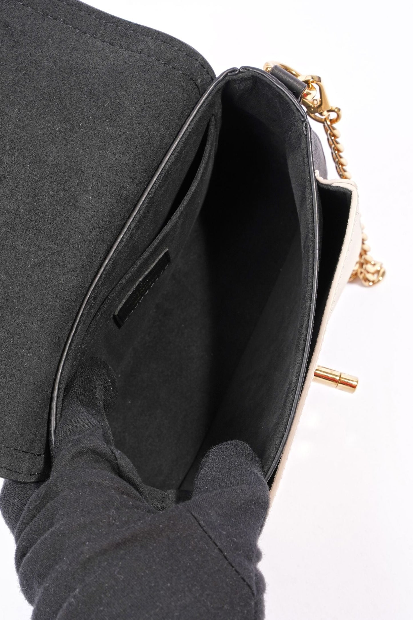 Louis Vuitton Womens Lockme Tender Black / White Leather