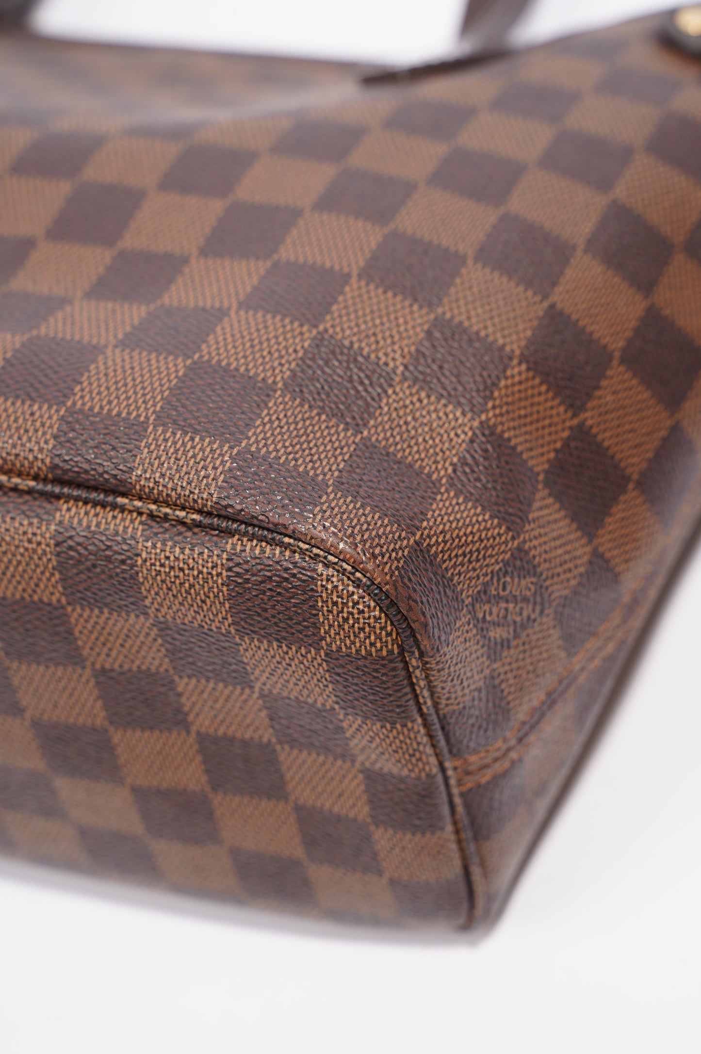 Louis Vuitton Womens Neverfull Bag Damier Ebene Canvas PM