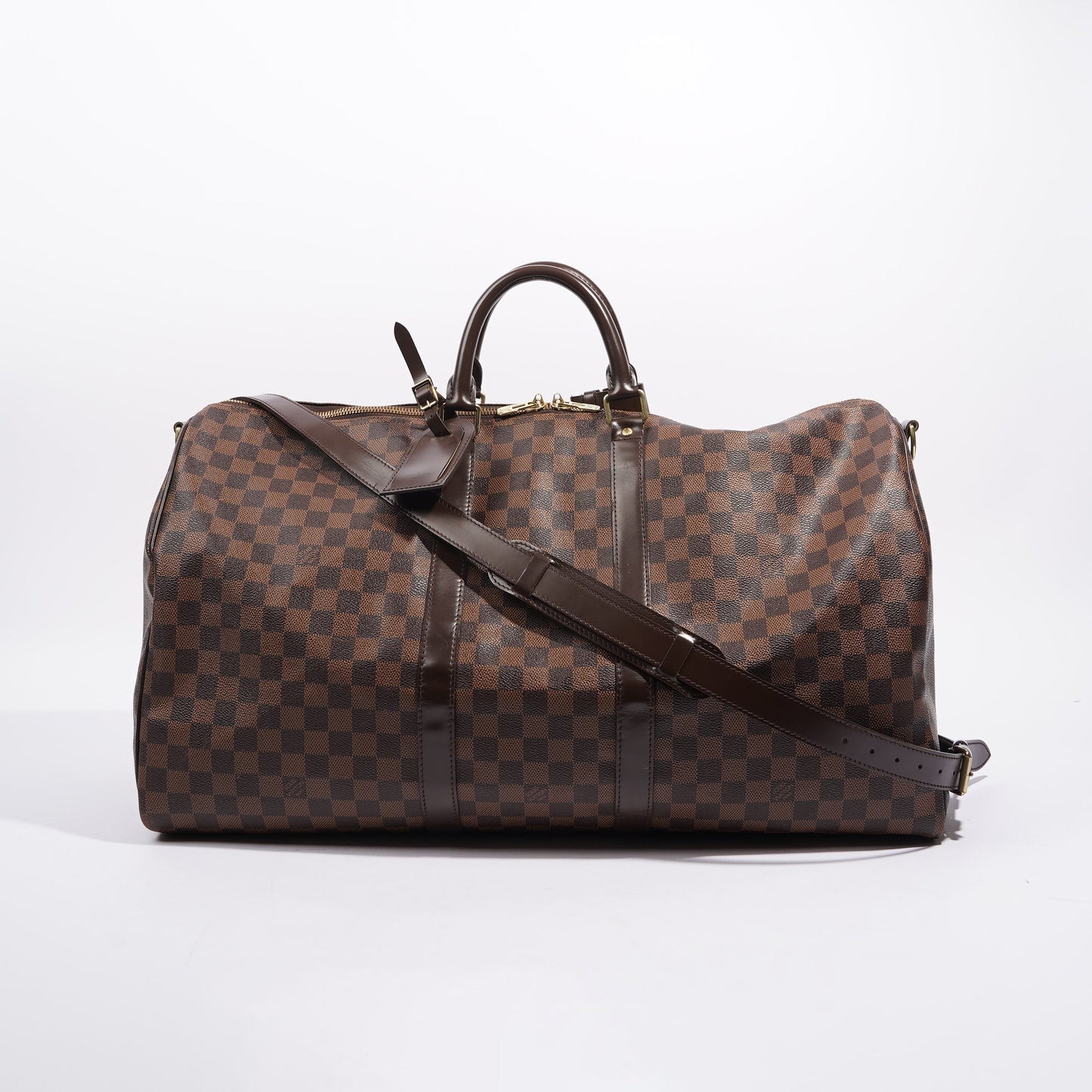 Louis Vuitton Womens Keepall Bandouliere Damier Ebene 55