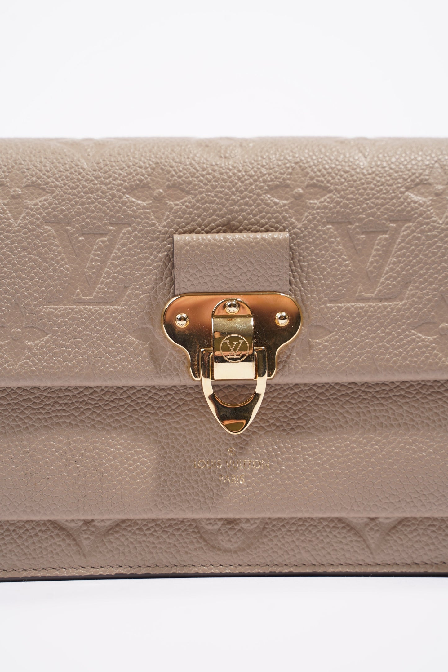 Louis Vuitton Womens Vavin Chain Wallet Beige Empreinte Leather