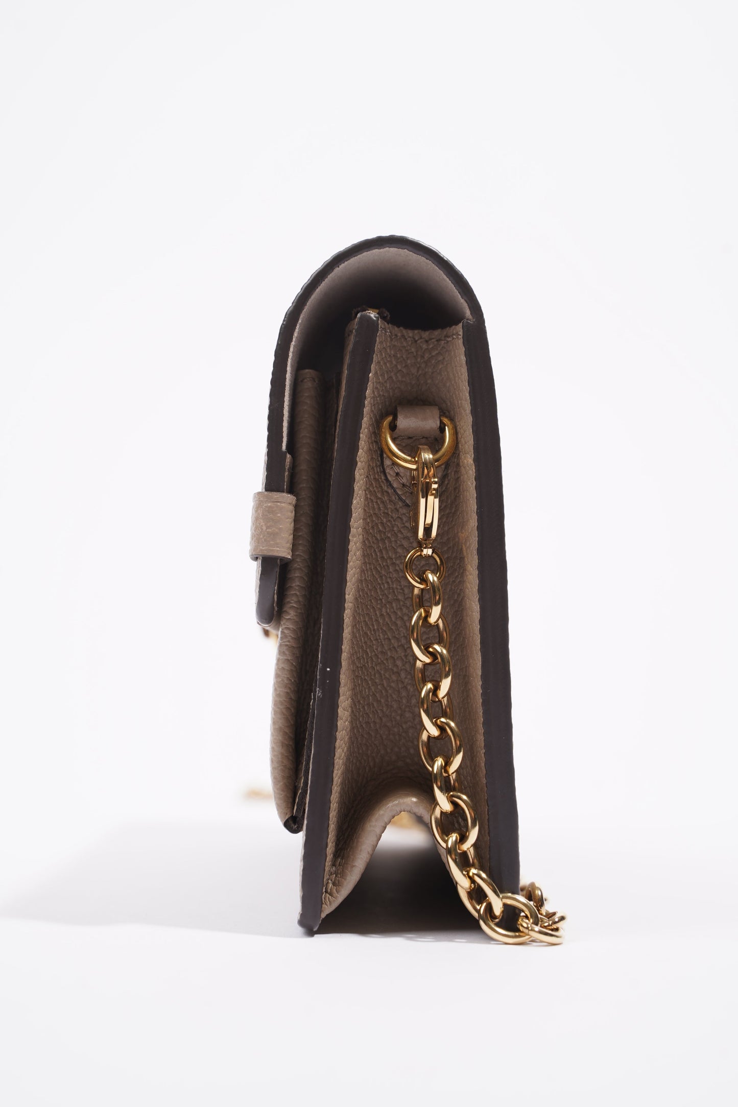 Louis Vuitton Womens Vavin Chain Wallet Beige Empreinte Leather