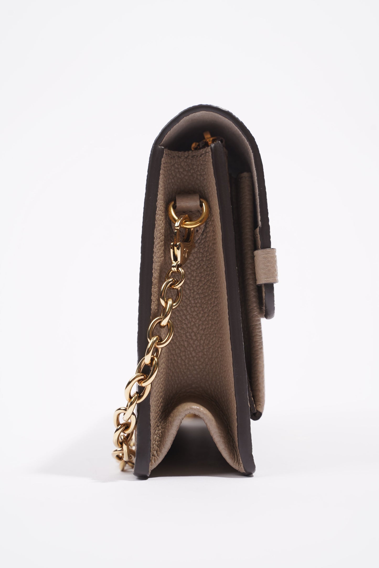 Louis Vuitton Womens Vavin Chain Wallet Beige Empreinte Leather