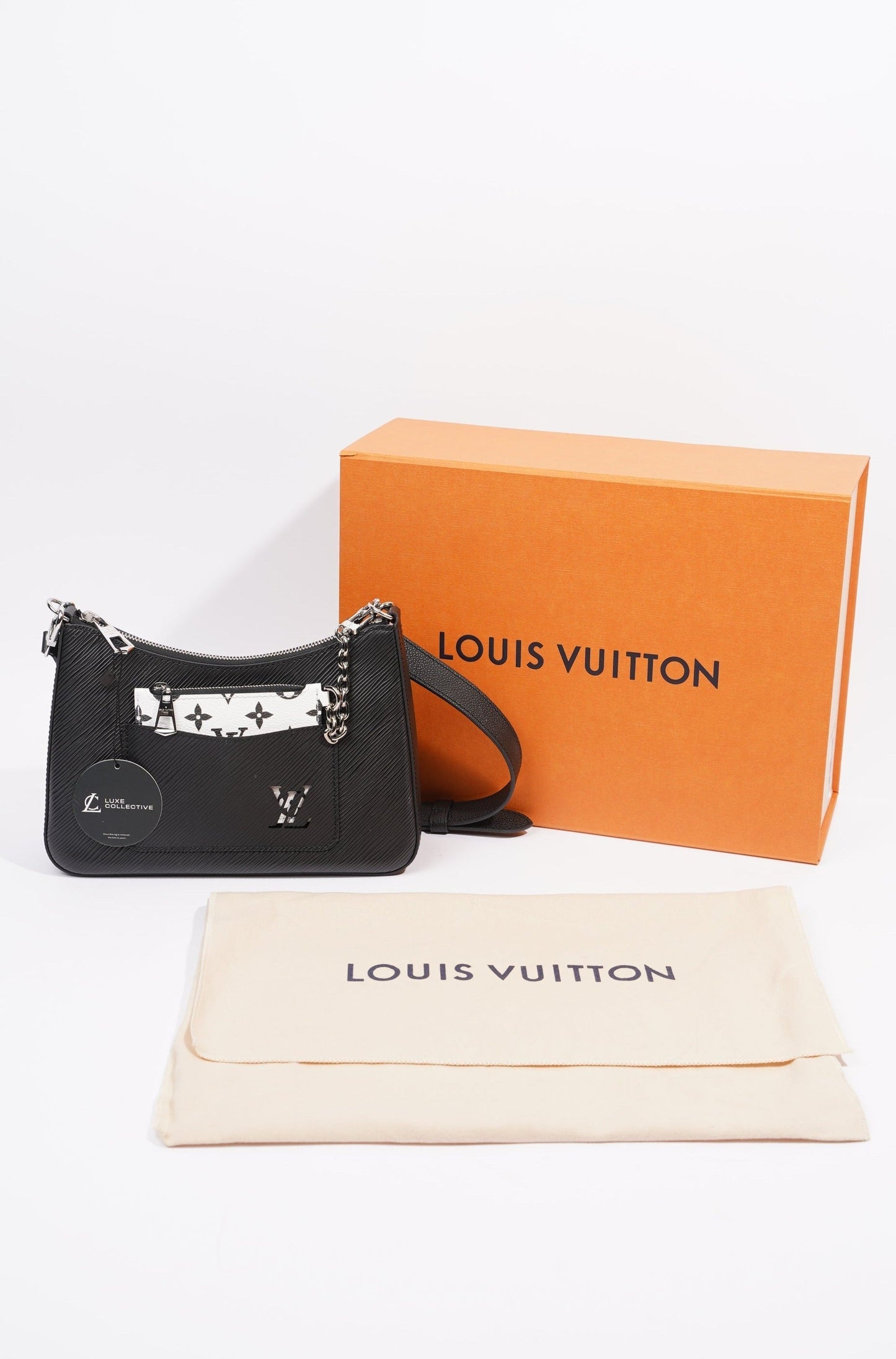 Louis Vuitton Womens Marelle Bag Black Epi Leather