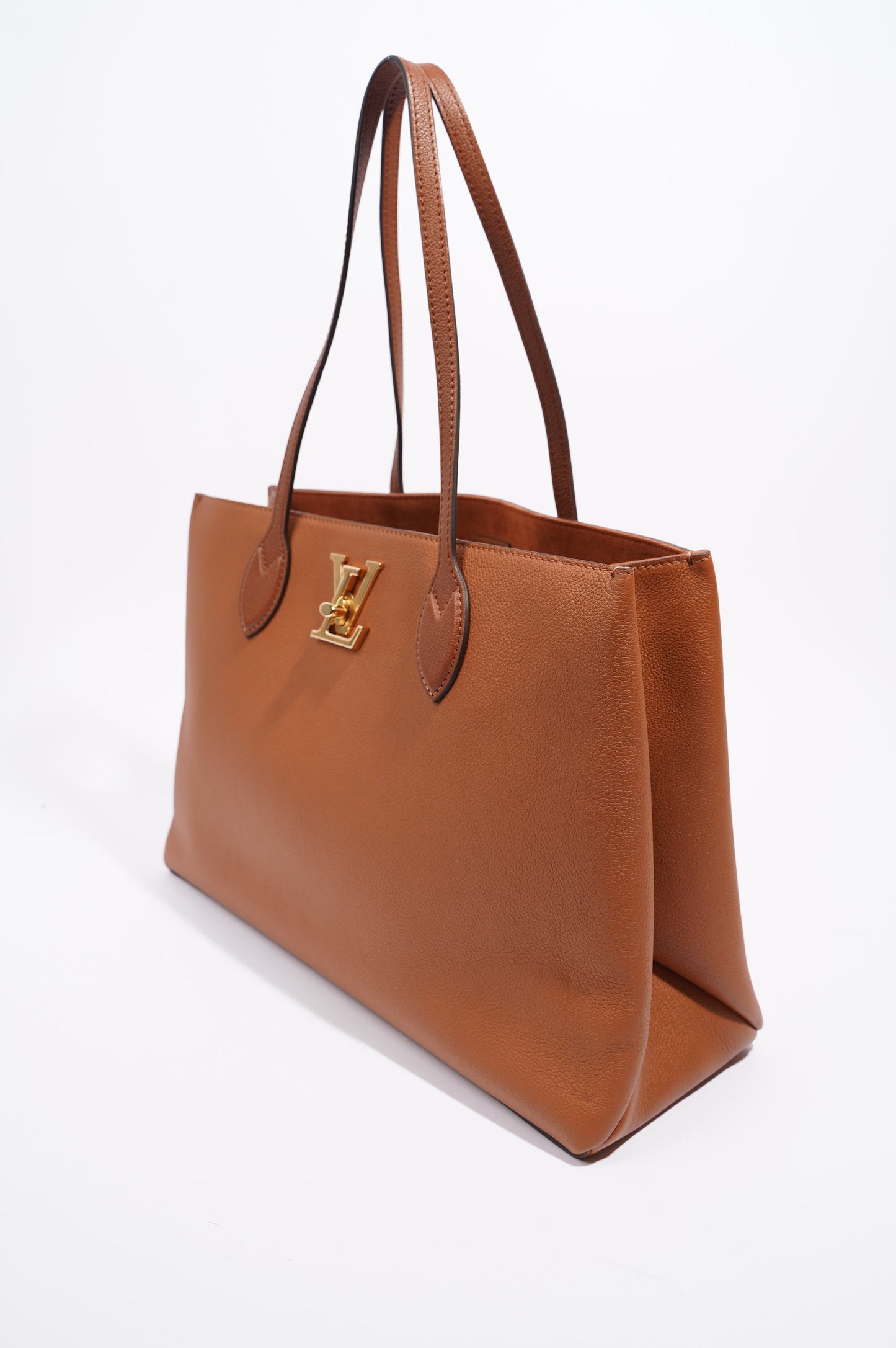 Louis Vuitton Womens Lockme Shopping Bag Chataigne