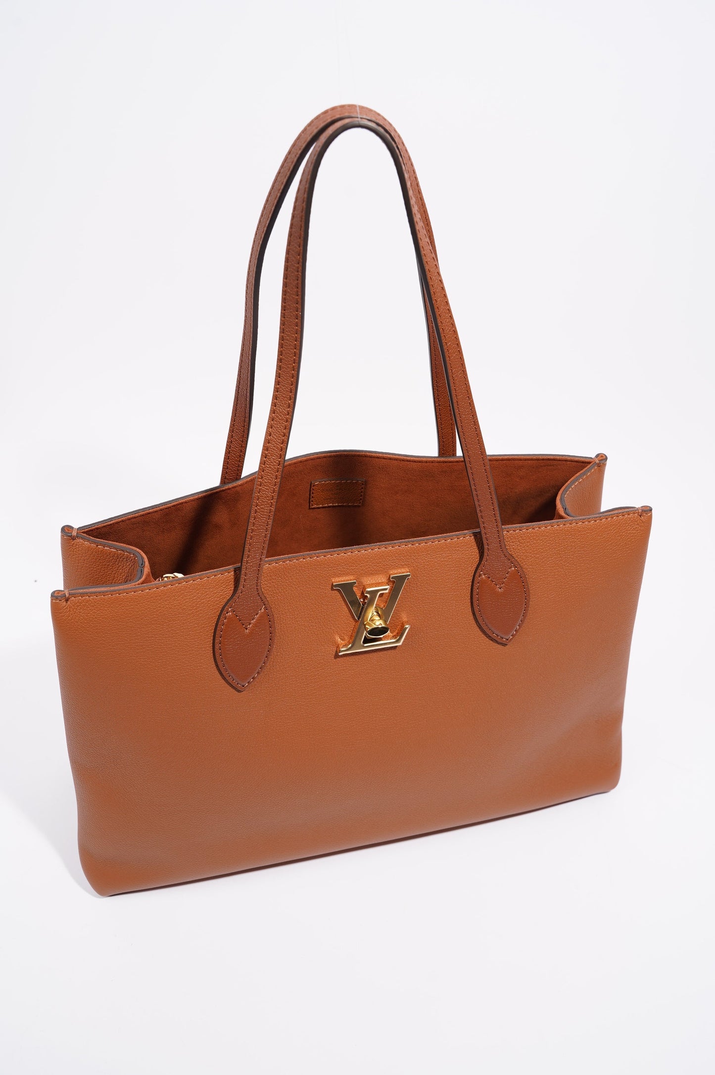 Louis Vuitton Womens Lockme Shopping Bag Chataigne