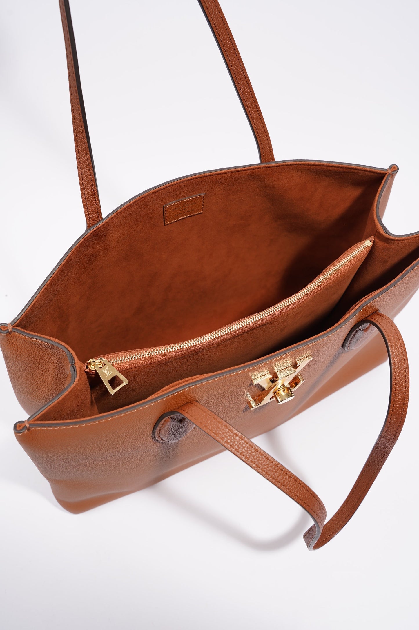 Louis Vuitton Womens Lockme Shopping Bag Chataigne