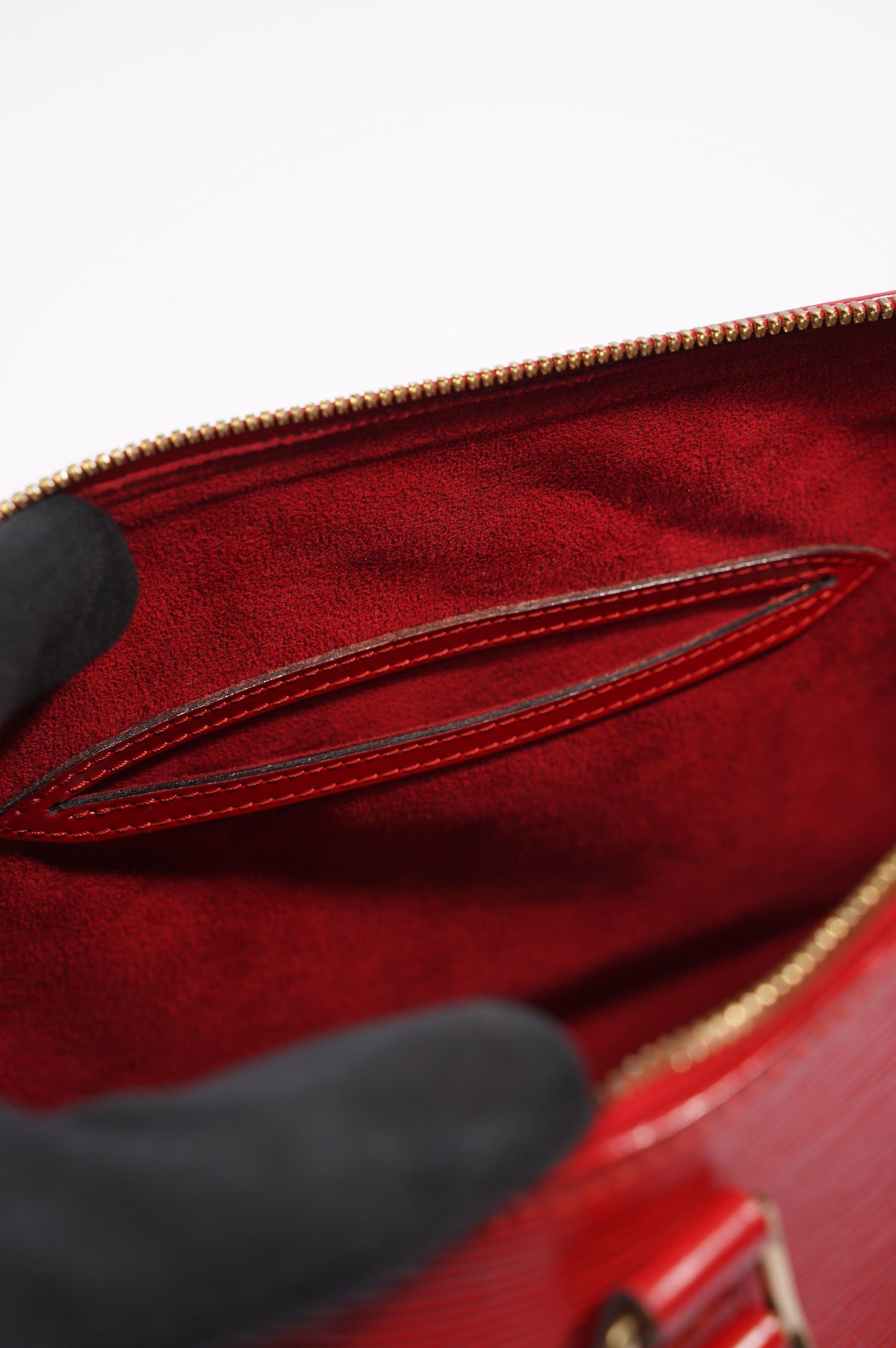 Louis Vuitton Womens Alma Red Epi Leather PM
