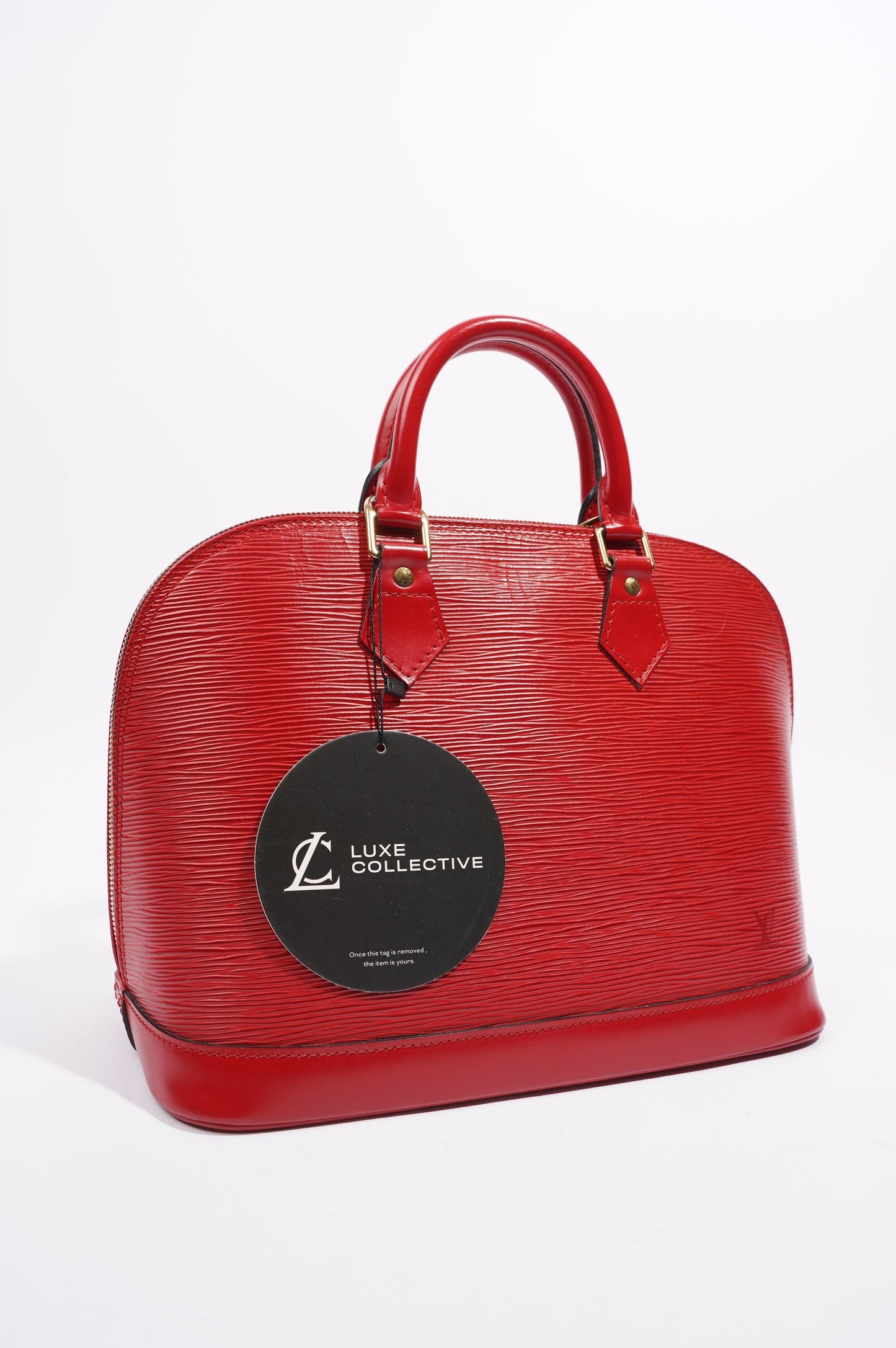 Louis Vuitton Womens Alma Red Epi Leather PM