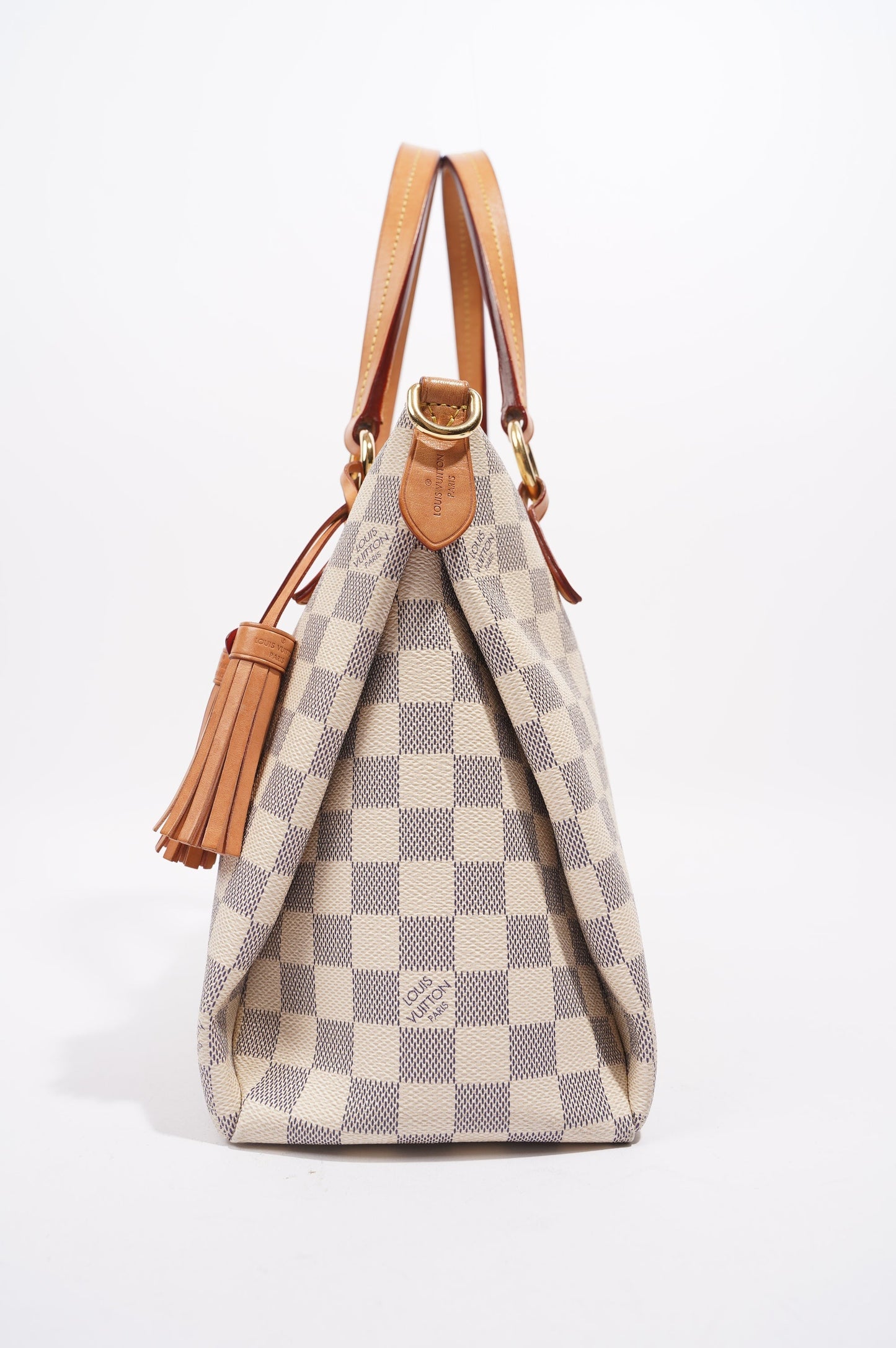 Louis Vuitton Womens Lymington Handbag Damier Azur Canvas