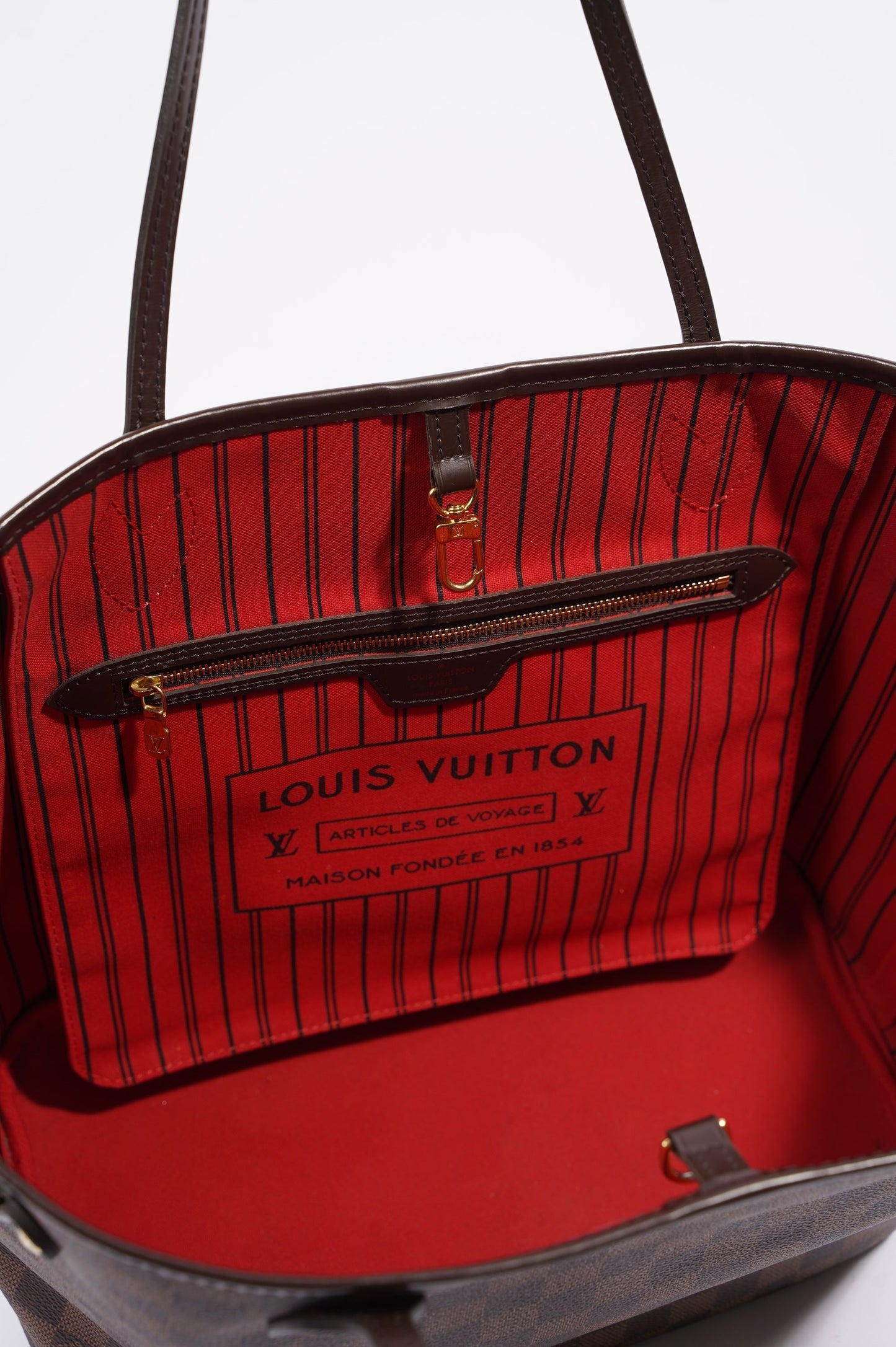 Louis Vuitton Womens Neverfull Damier Ebene MM
