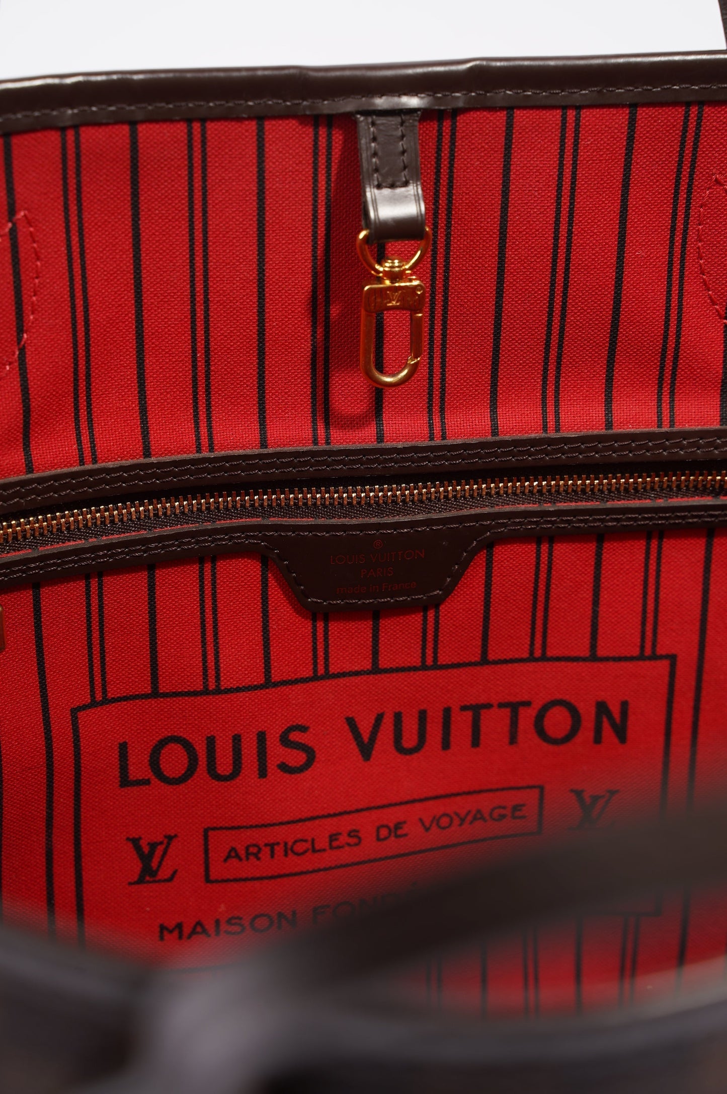 Louis Vuitton Womens Neverfull Damier Ebene MM
