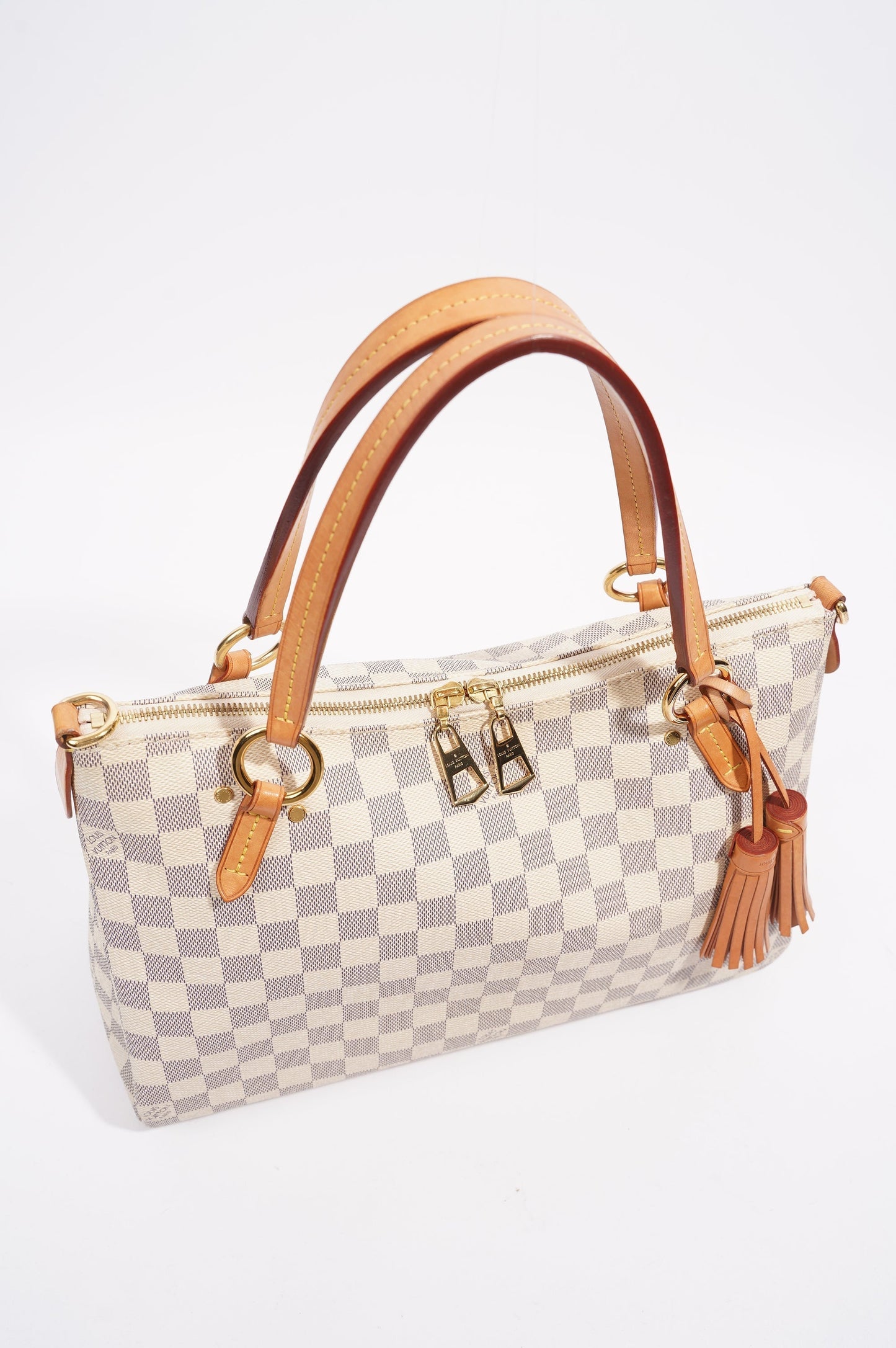 Louis Vuitton Womens Lymington Handbag Damier Azur Canvas