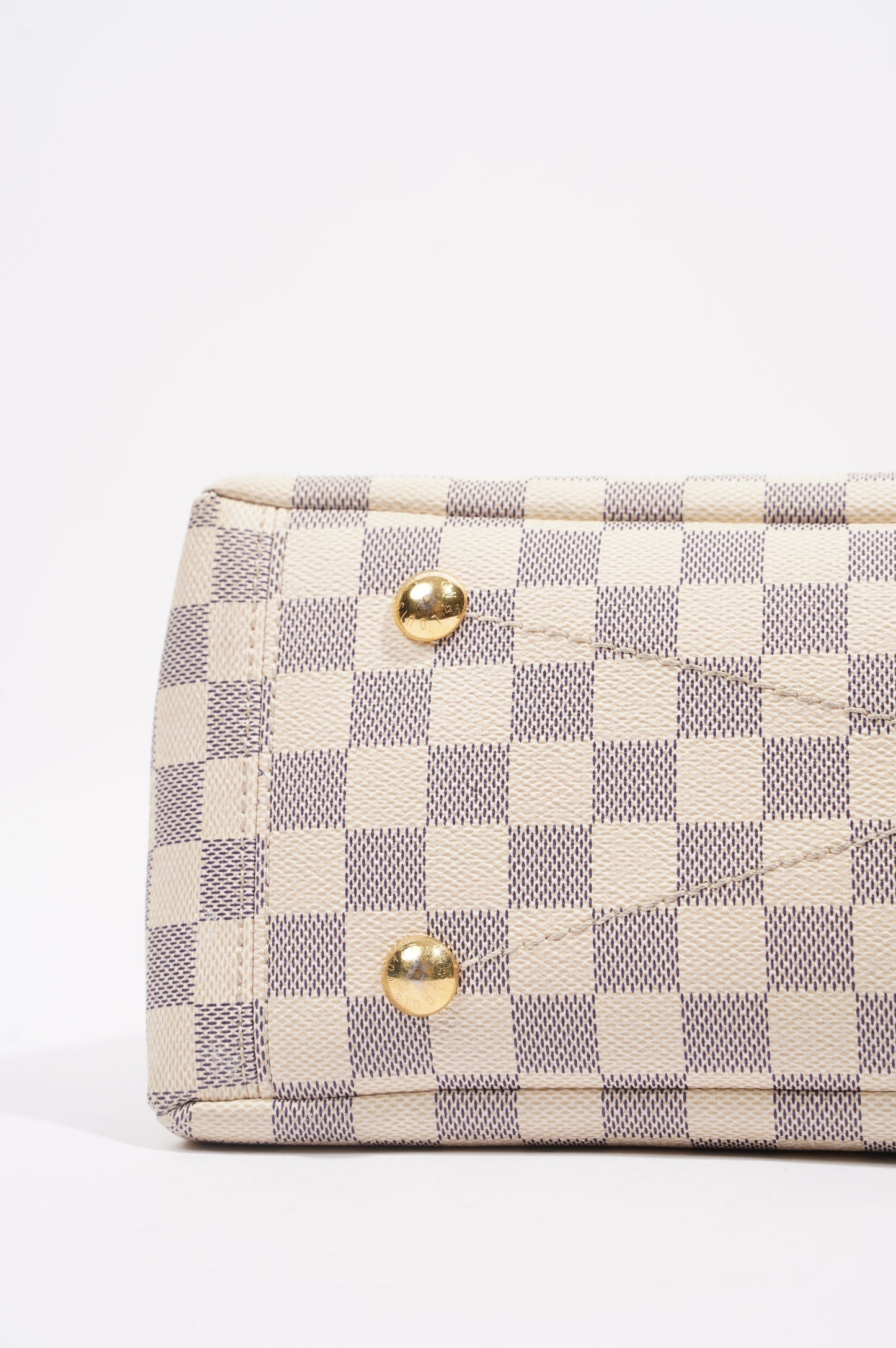 Louis Vuitton Womens Lymington Handbag Damier Azur Canvas