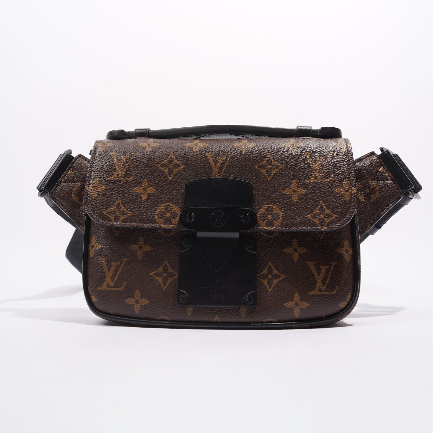 Louis Vuitton Mens S Lock Sling Bag Monogram Canvas