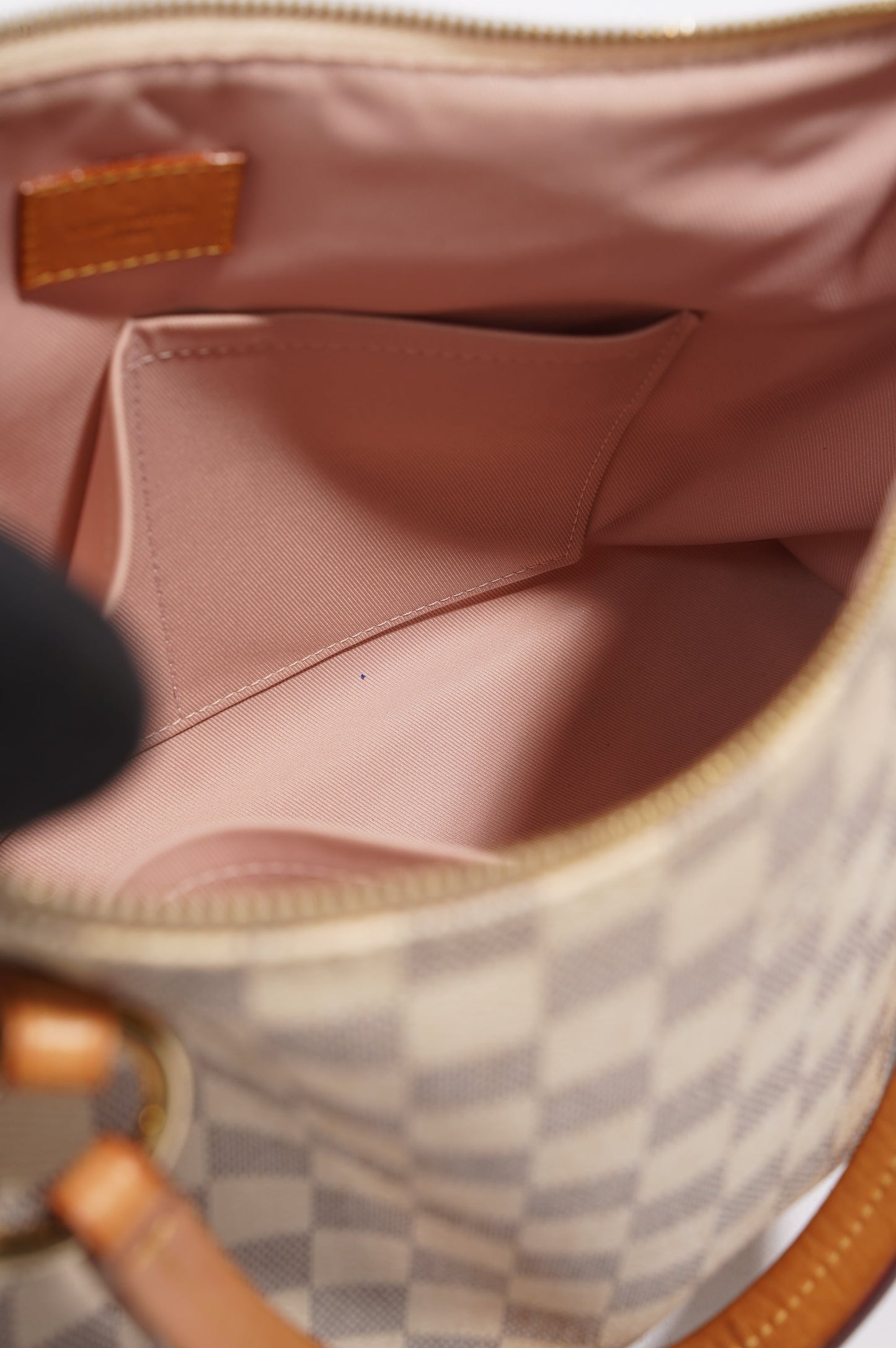 Louis Vuitton Womens Lymington Handbag Damier Azur Canvas