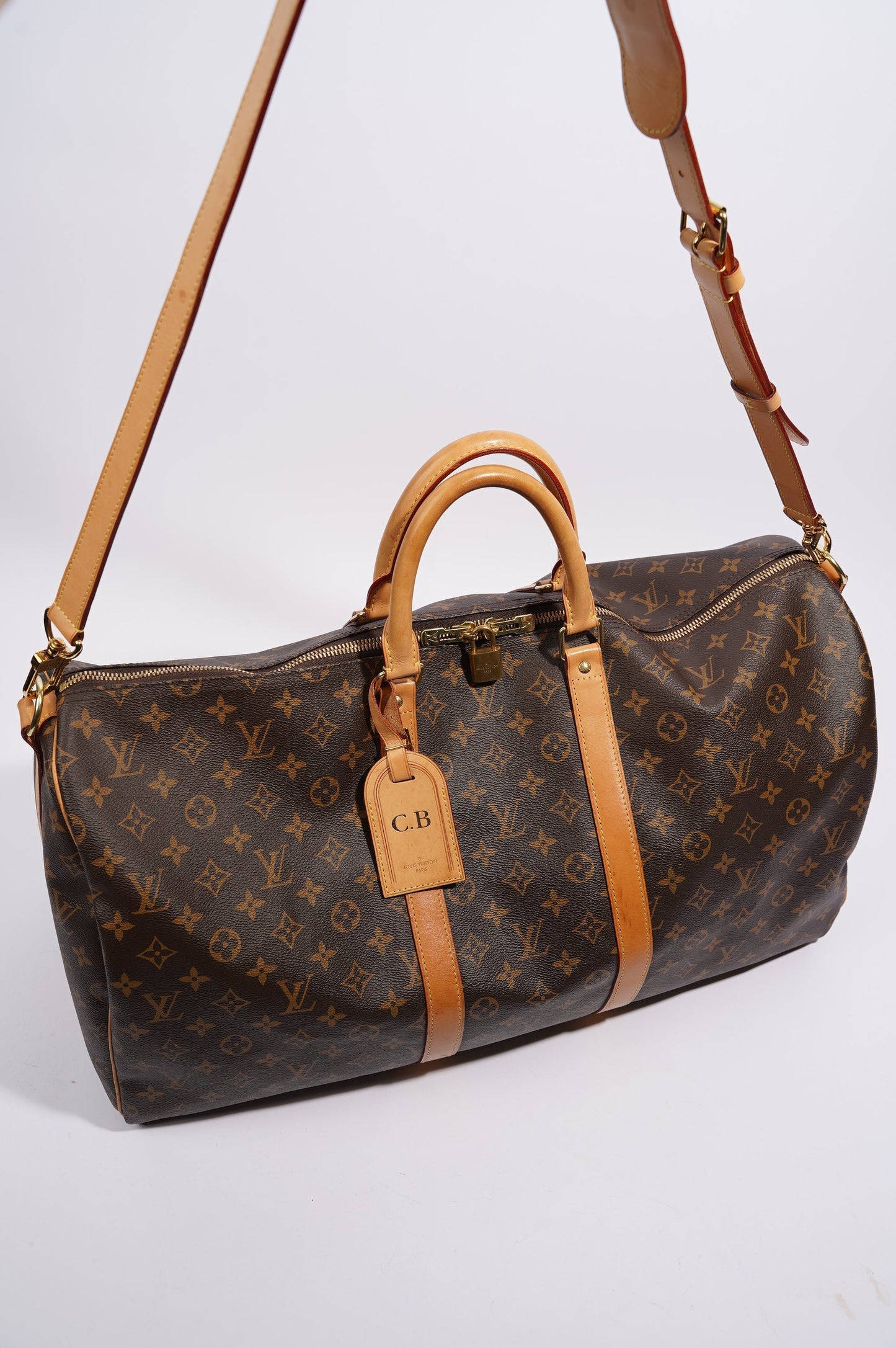Louis Vuitton Womens Keepall Bandouliere Monogram 55
