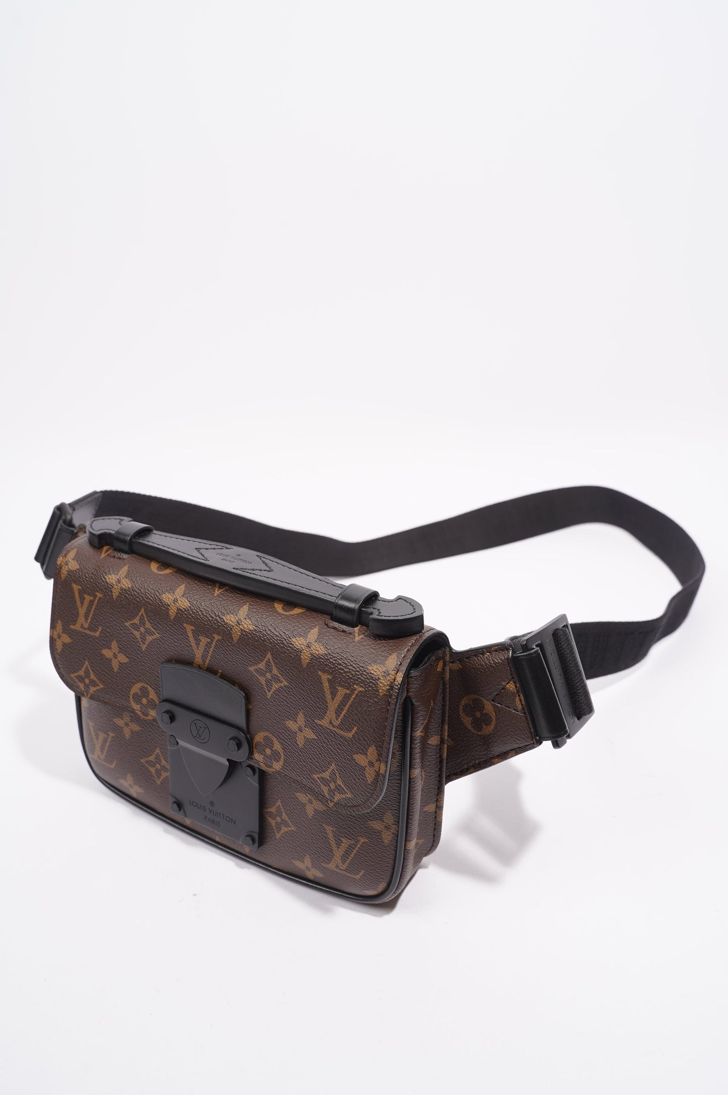 Louis Vuitton Mens S Lock Sling Bag Monogram Canvas