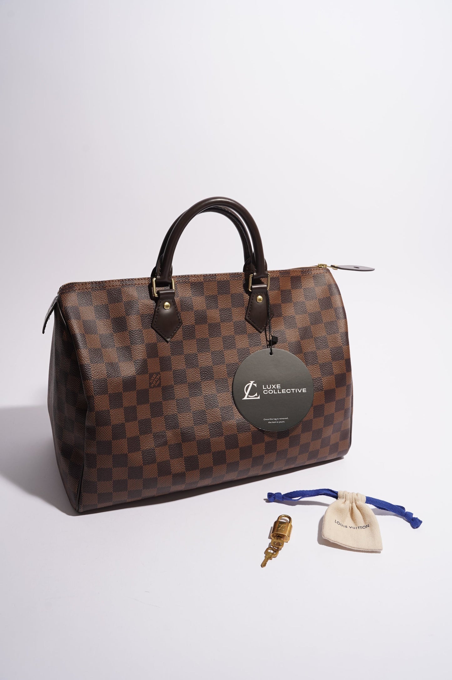 Louis Vuitton Womens Speedy Damier Ebene 35