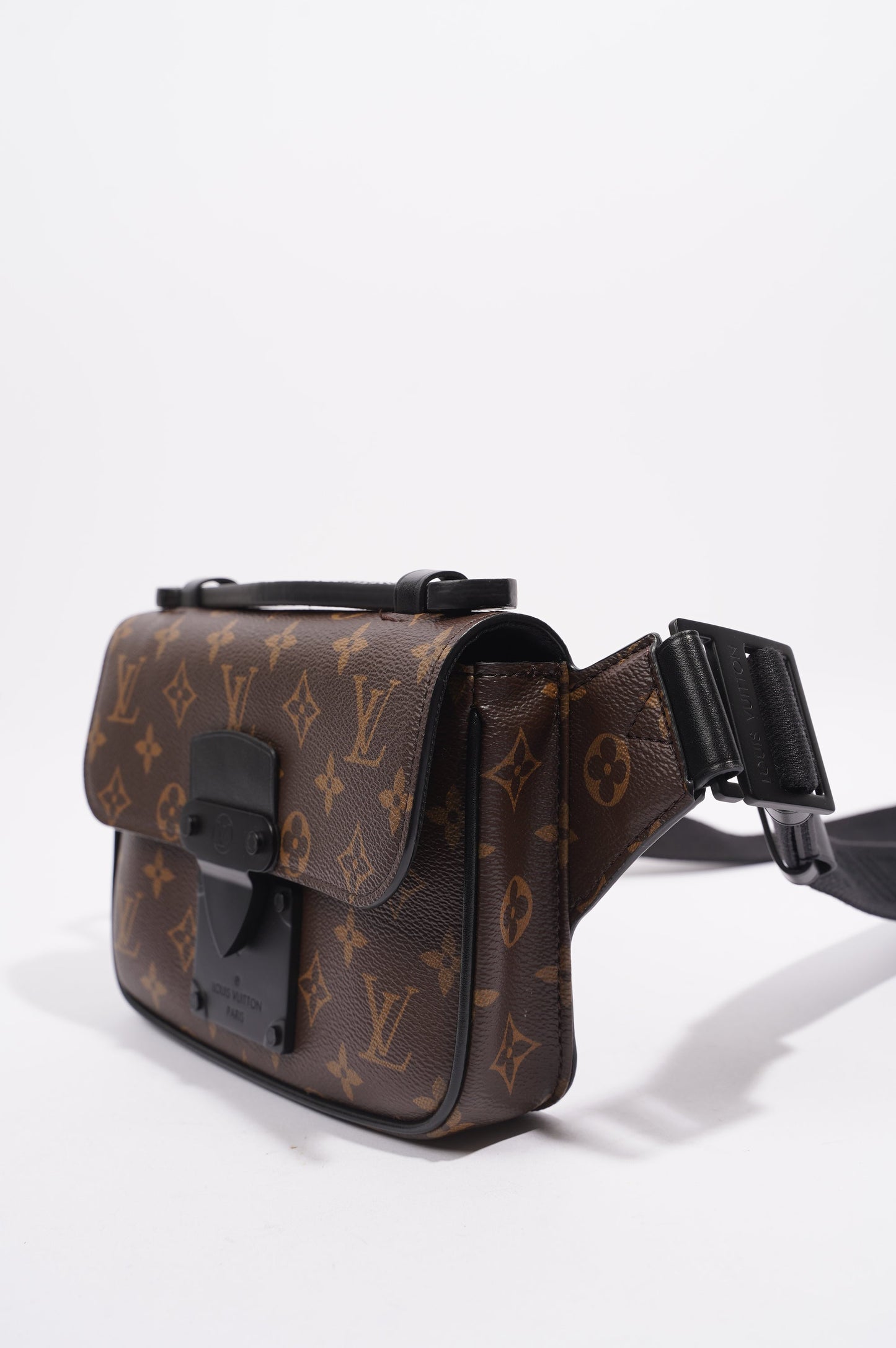 Louis Vuitton Mens S Lock Sling Bag Monogram Canvas