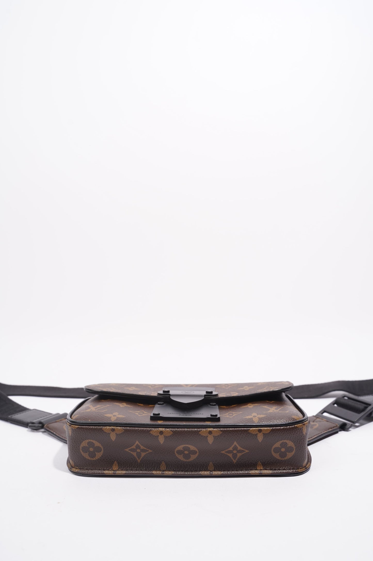 Louis Vuitton Mens S Lock Sling Bag Monogram Canvas