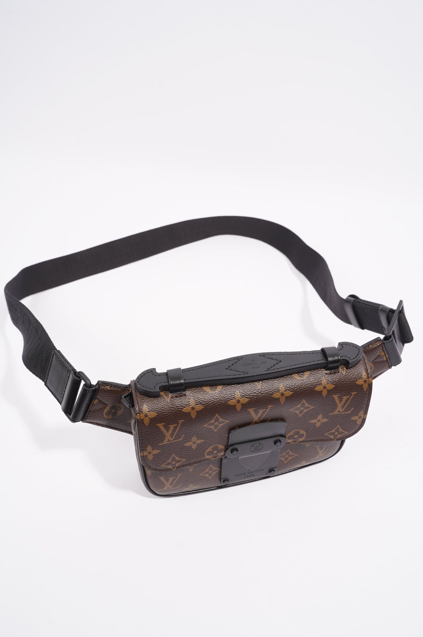Louis Vuitton Mens S Lock Sling Bag Monogram Canvas