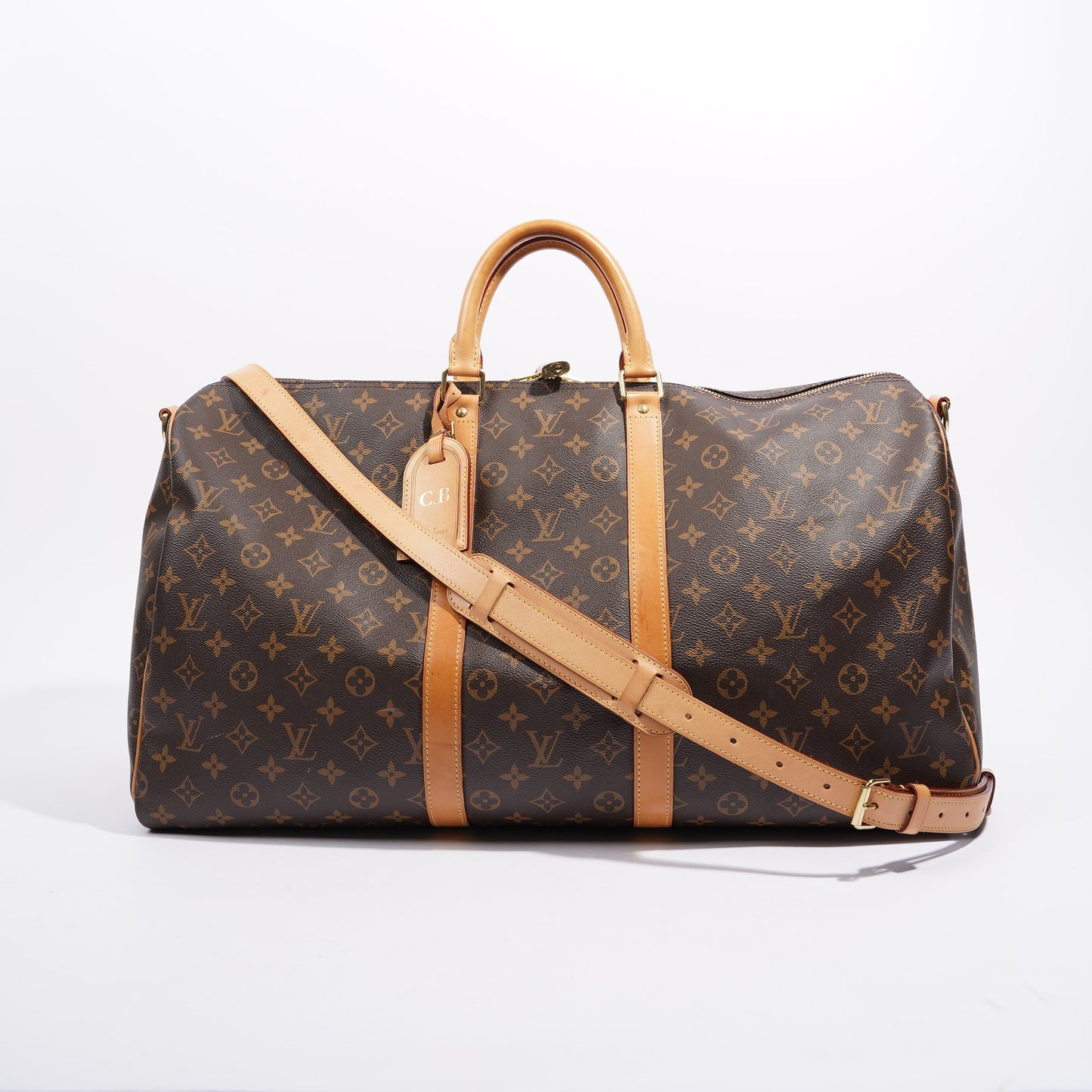 Louis Vuitton Womens Keepall Bandouliere Monogram 55