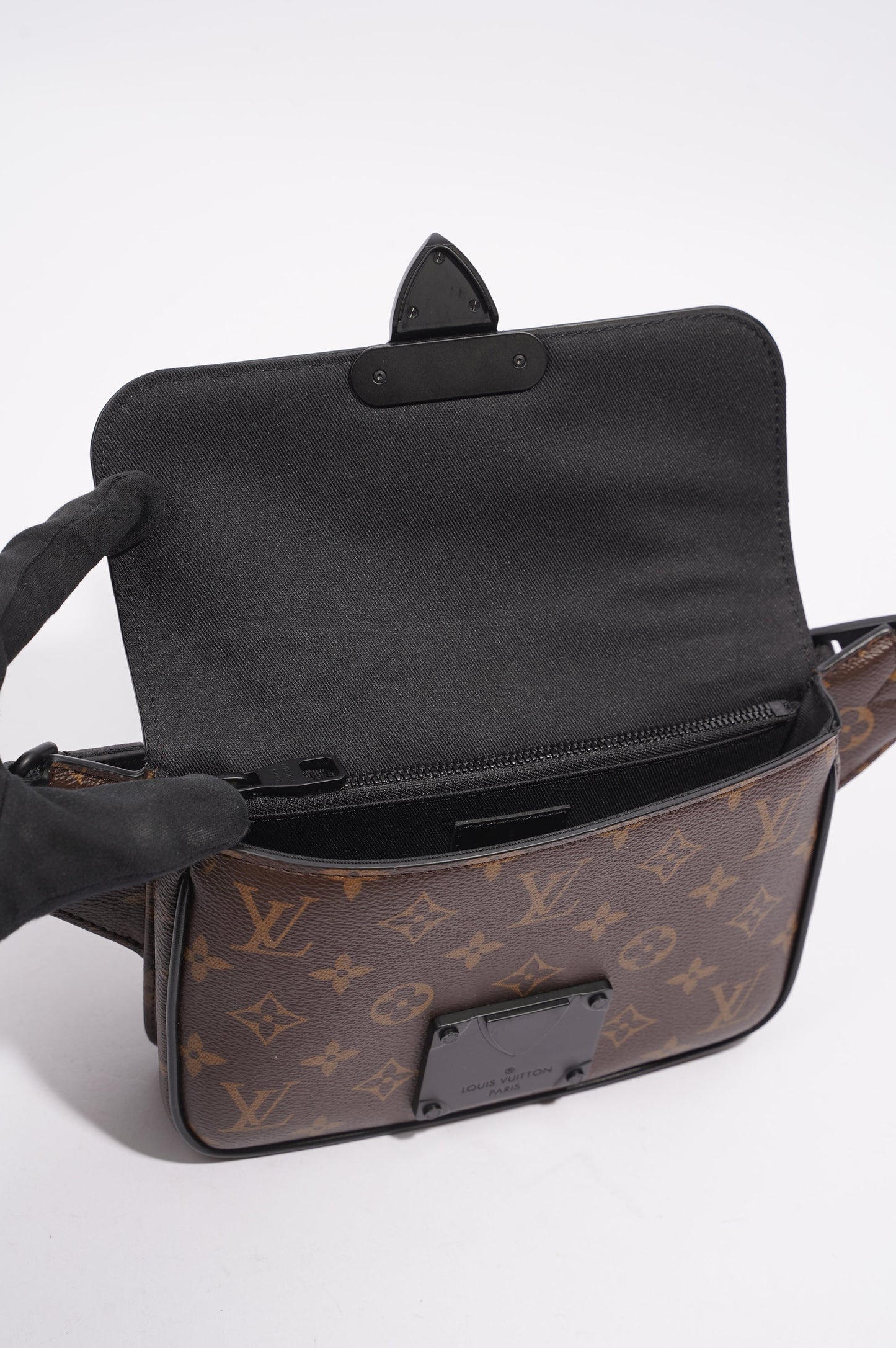 Louis Vuitton Mens S Lock Sling Bag Monogram Canvas