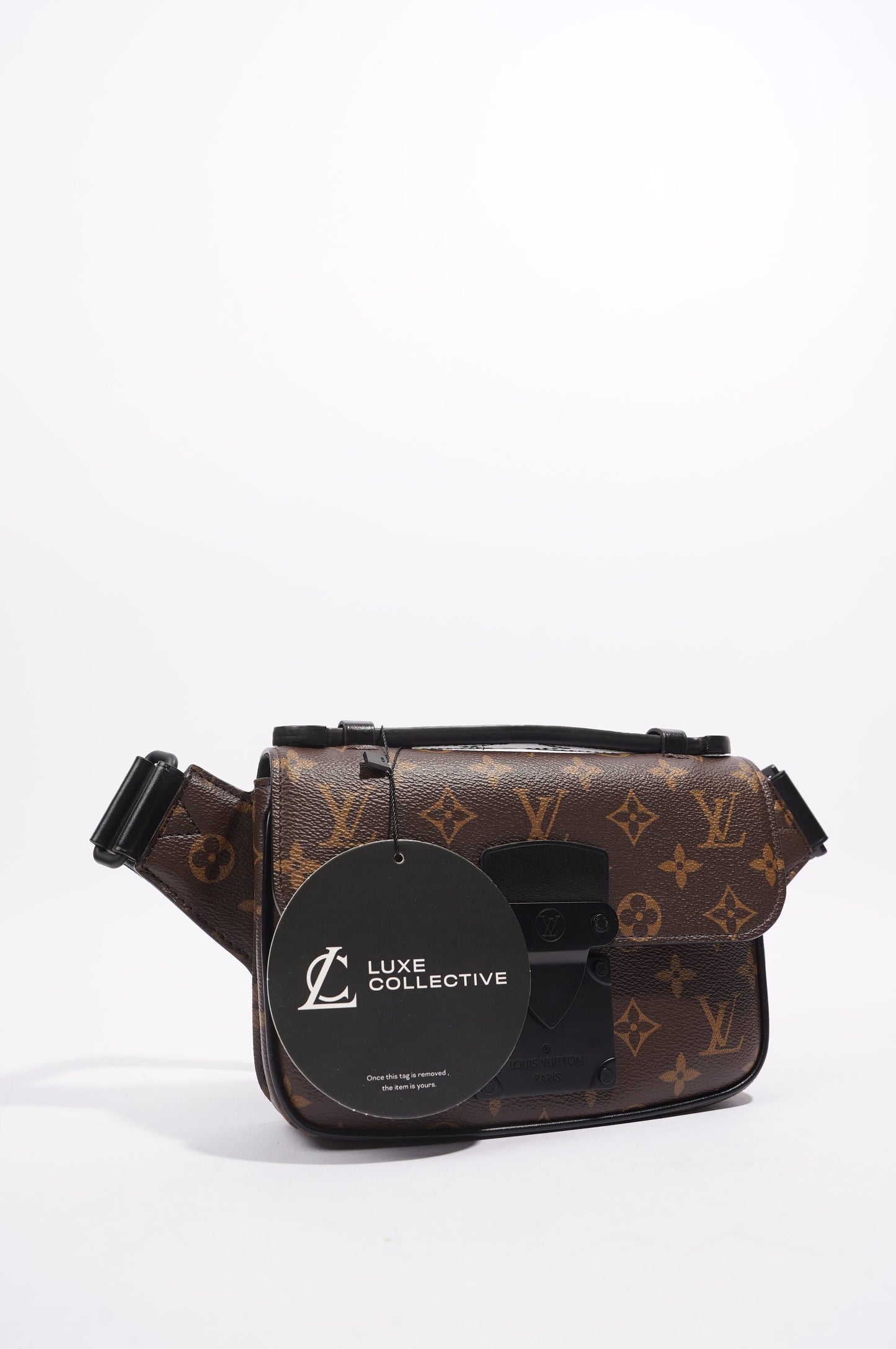 Louis Vuitton Mens S Lock Sling Bag Monogram Canvas