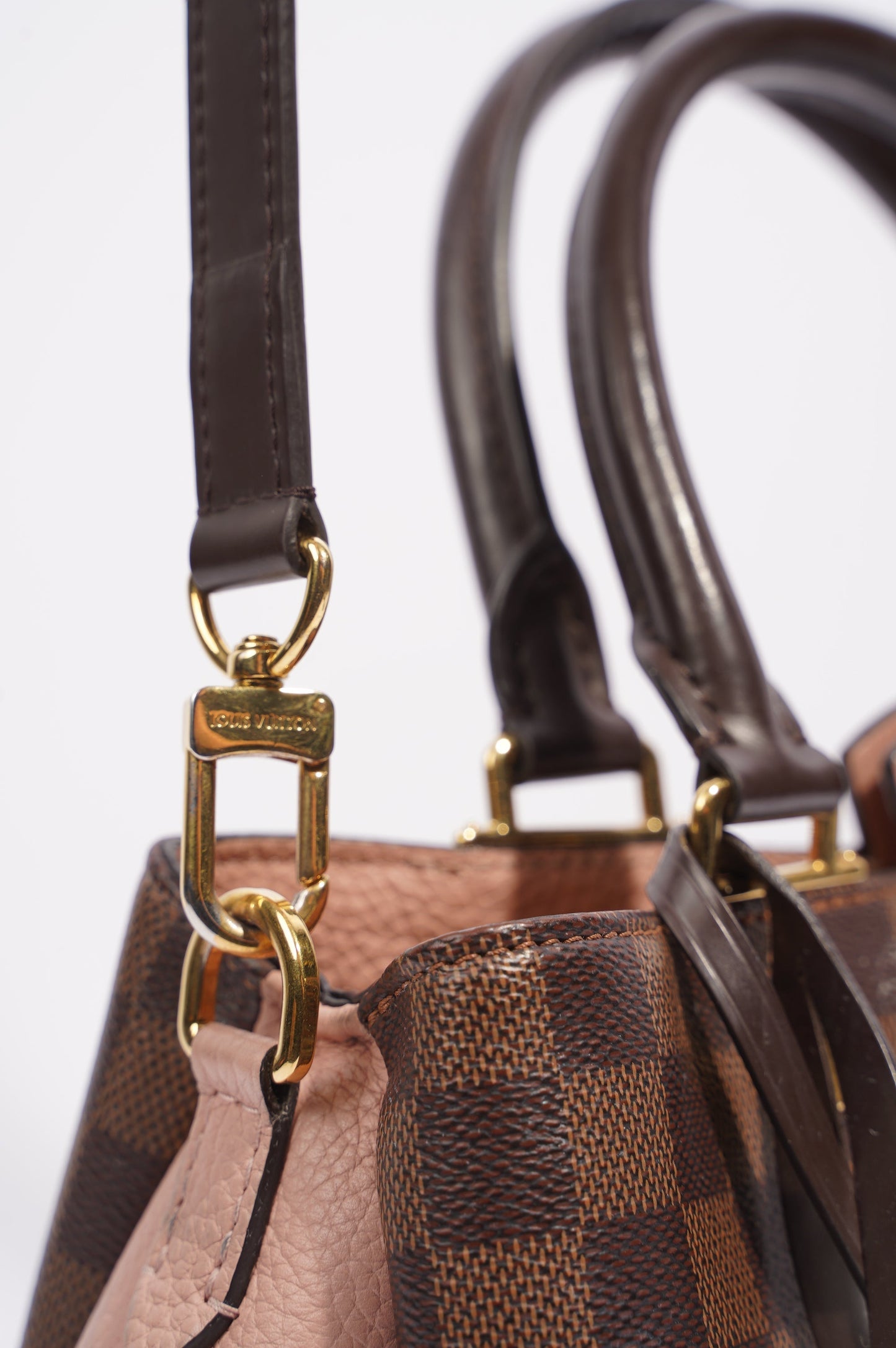 Louis Vuitton Womens Brittany Handbag Damier Ebene / Rose